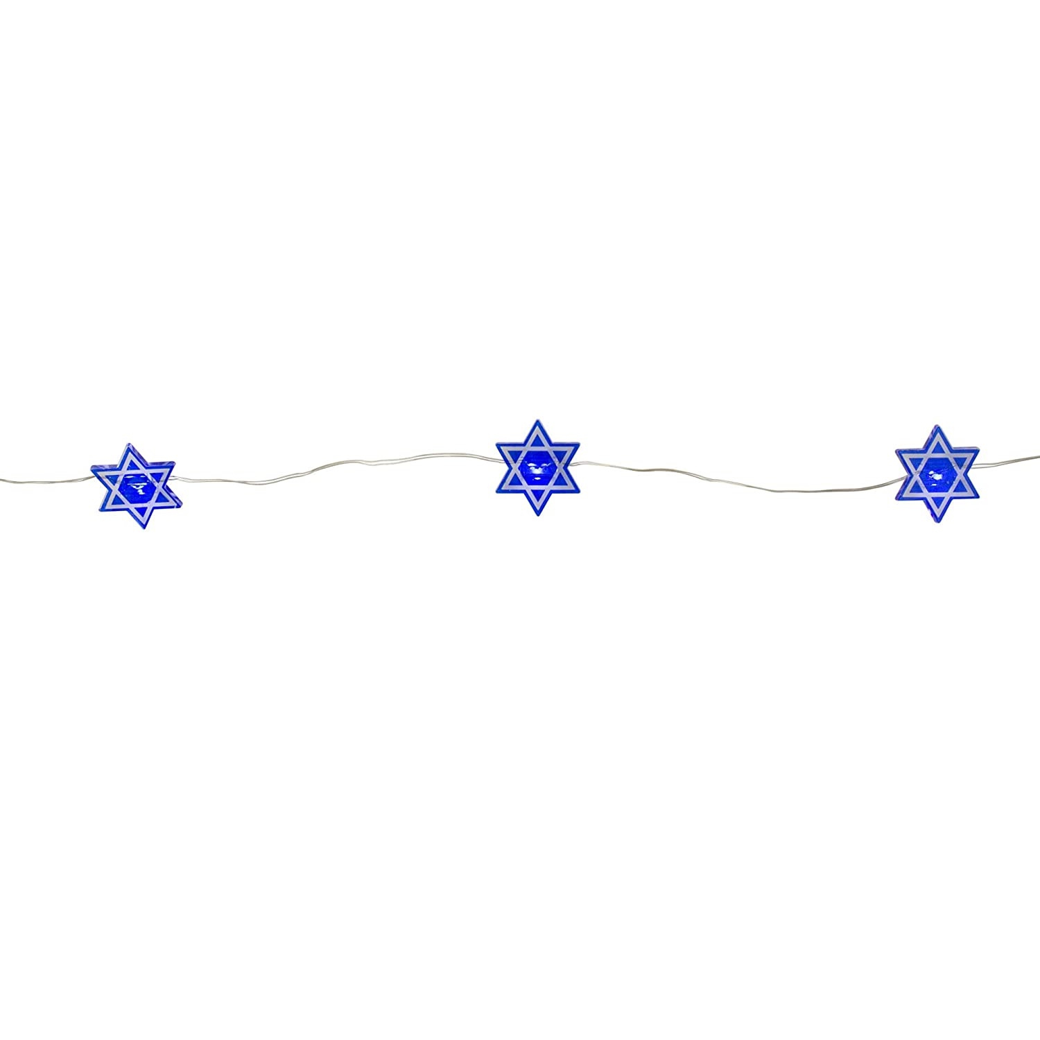 20 Count Star of David Hanukkah Copper Fairy Lights