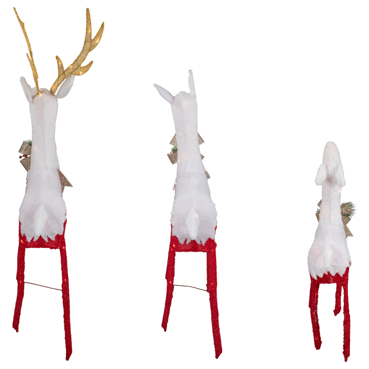Lighted Reindeer Family Outdoor Christmas Decoration - 52.5" - Warm White -Set of 3