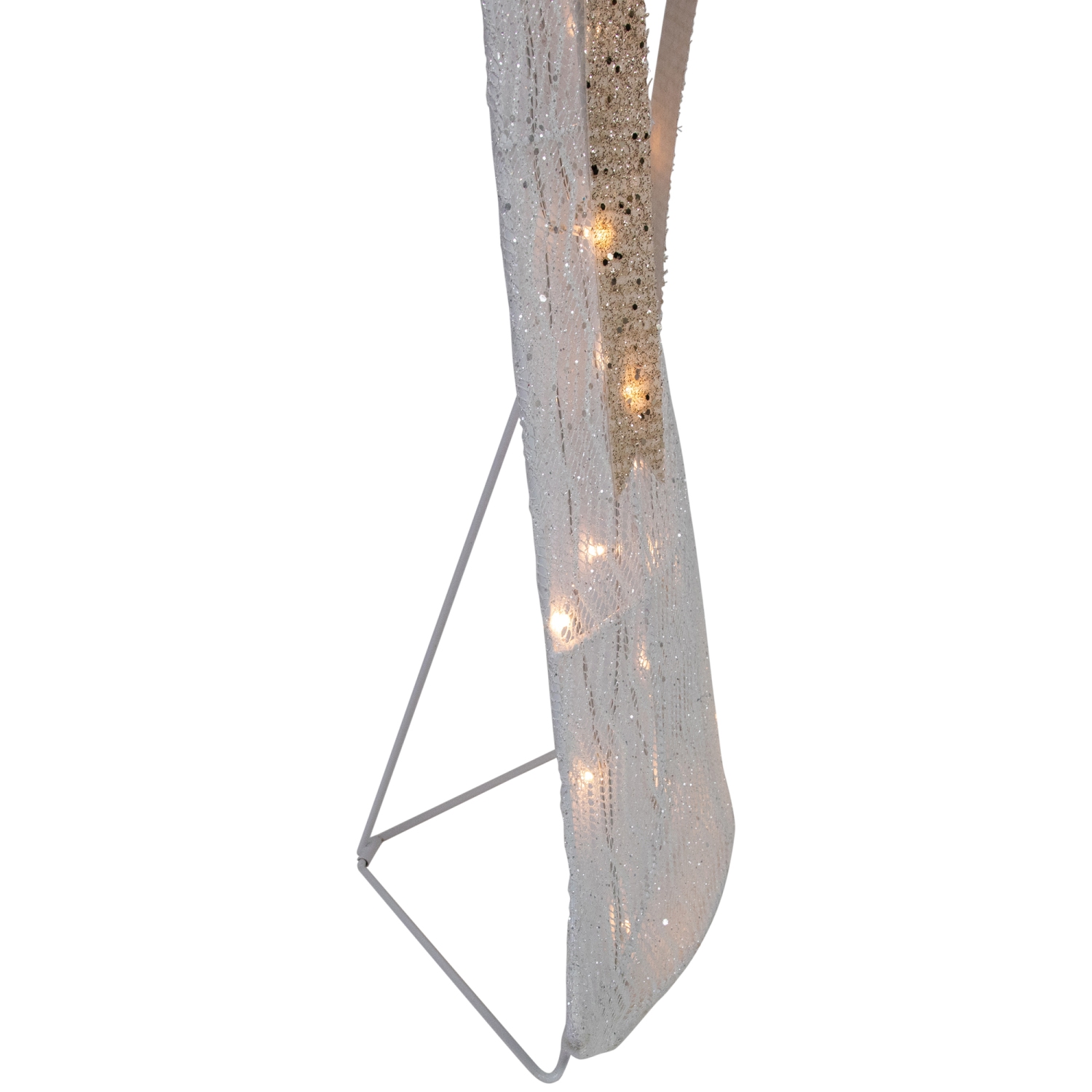 49.25" LED Lighted White and Gold Angel Christmas Decoration