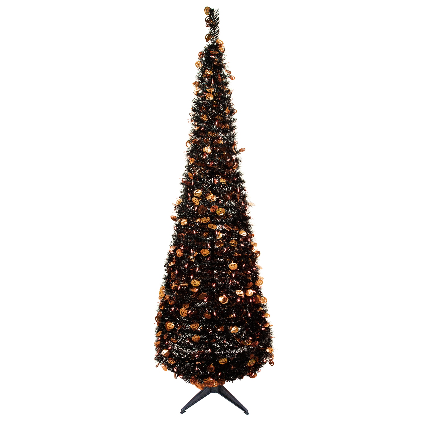 Pre-Lit Pop Up Jack O' Lantern Artificial Halloween Tree - 6' - Orange Lights