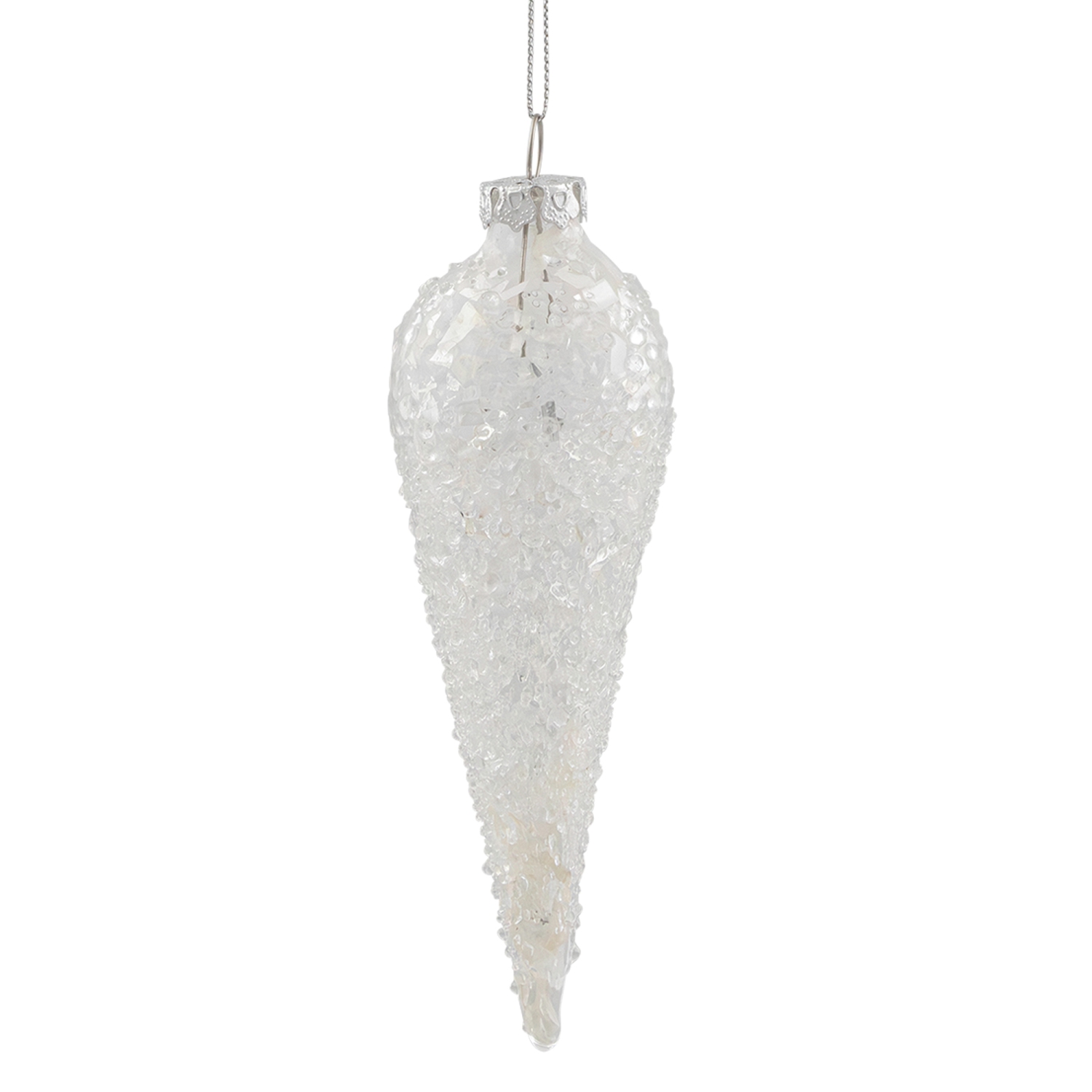 Winter Icicle Glass Ornament - 6.25" - Clear