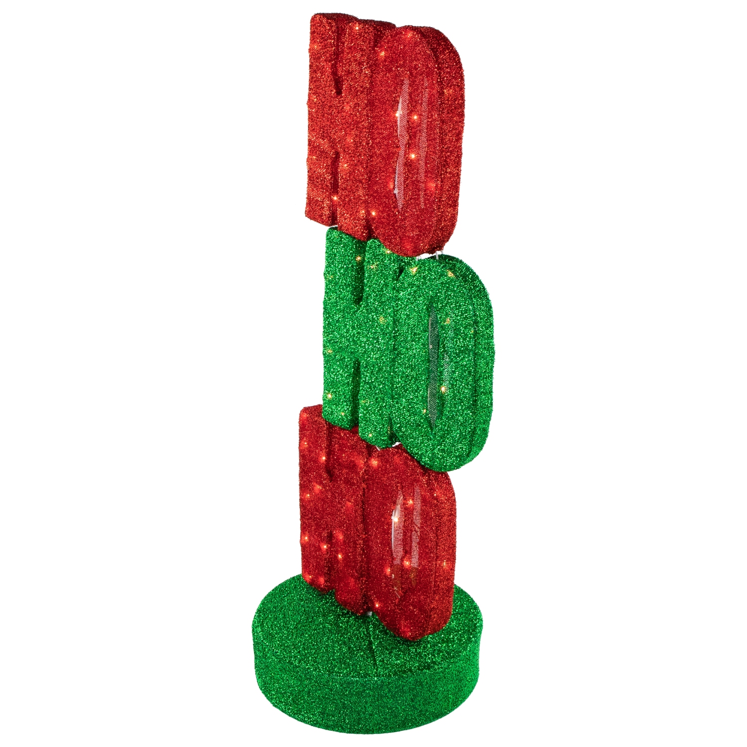 Lighted "Ho Ho Ho" Outdoor Christmas Sign Decoration - 39" - Warm White Lights