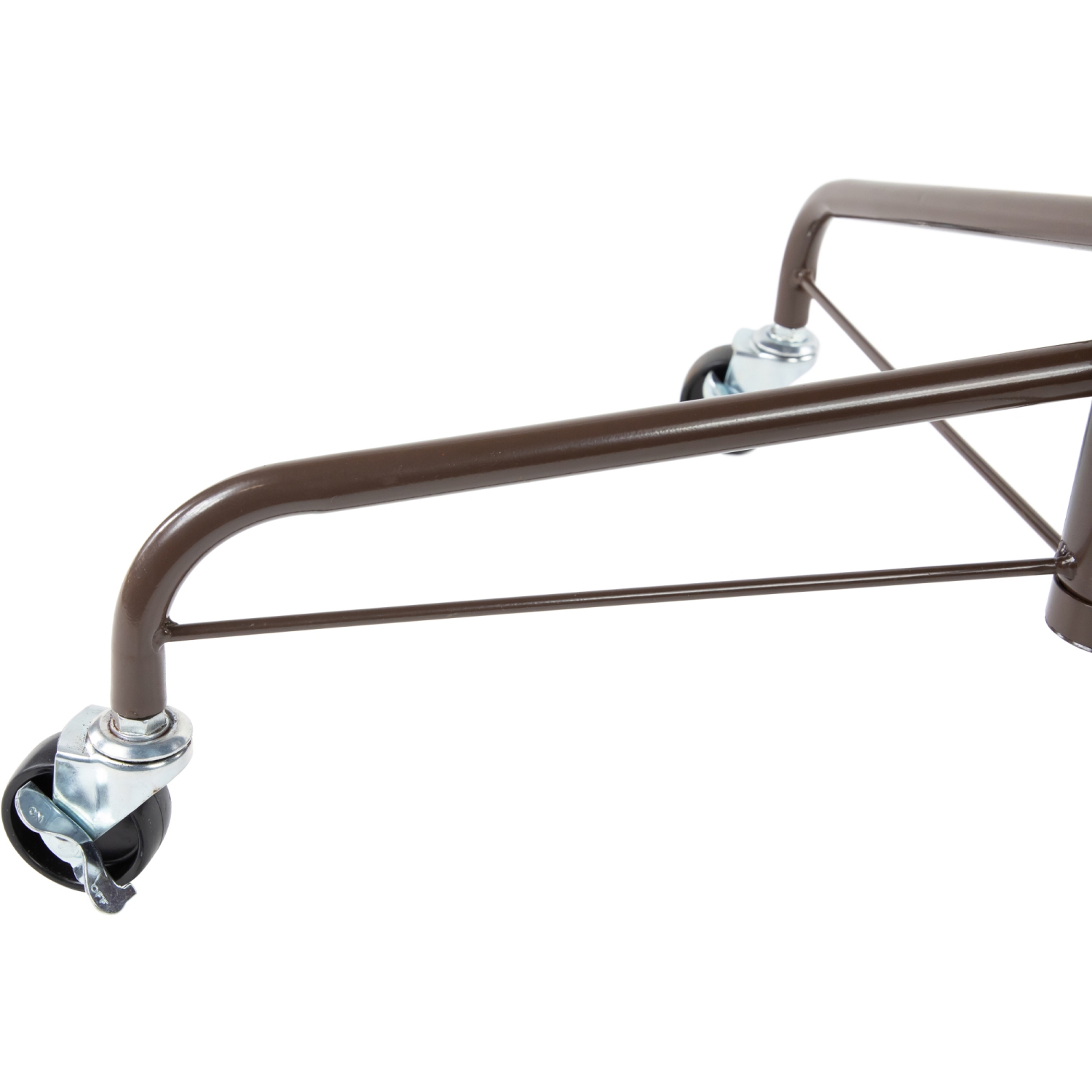 24" Brown Metal Rolling Artificial Christmas Tree Stand, For 6' - 9' Trees