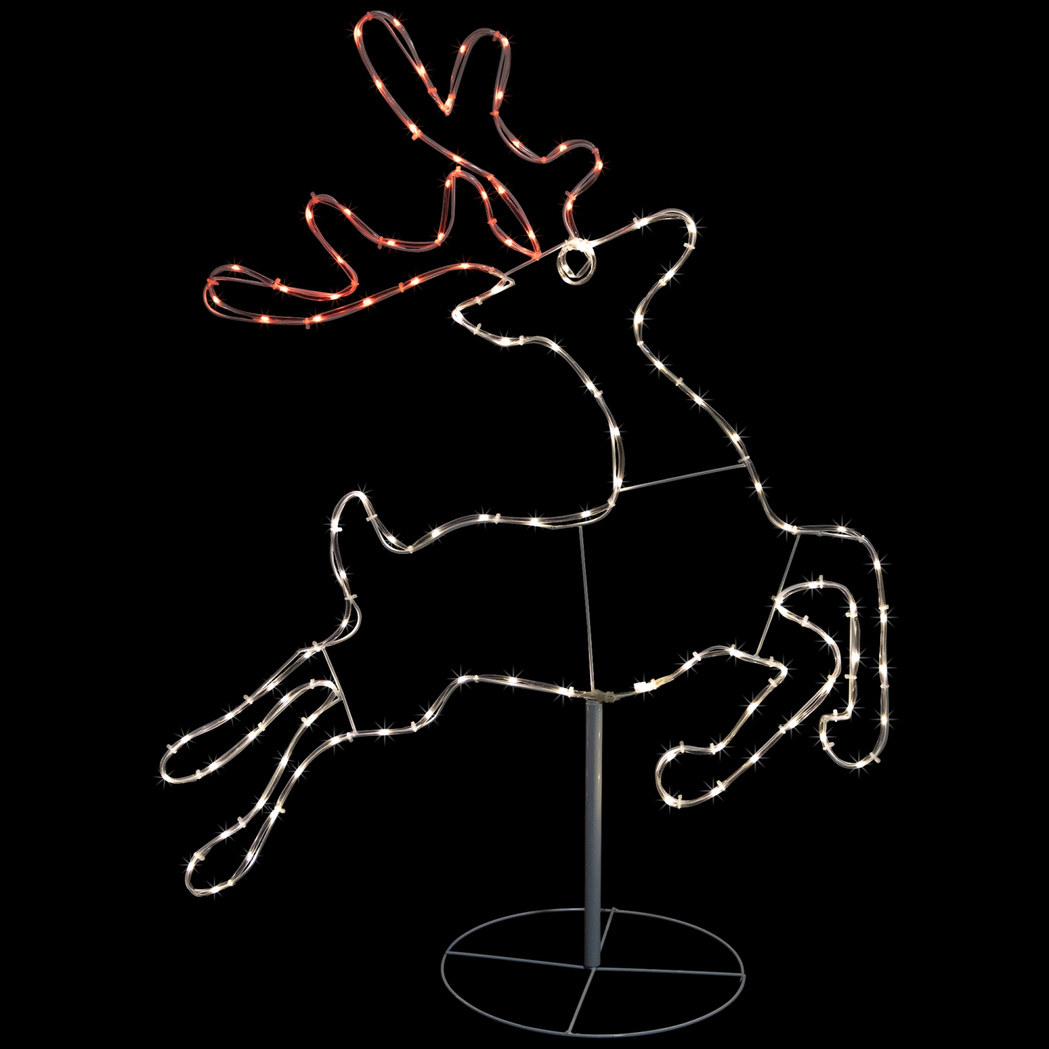 36" Lighted Running Reindeer Silhouette Outdoor Christmas Decor