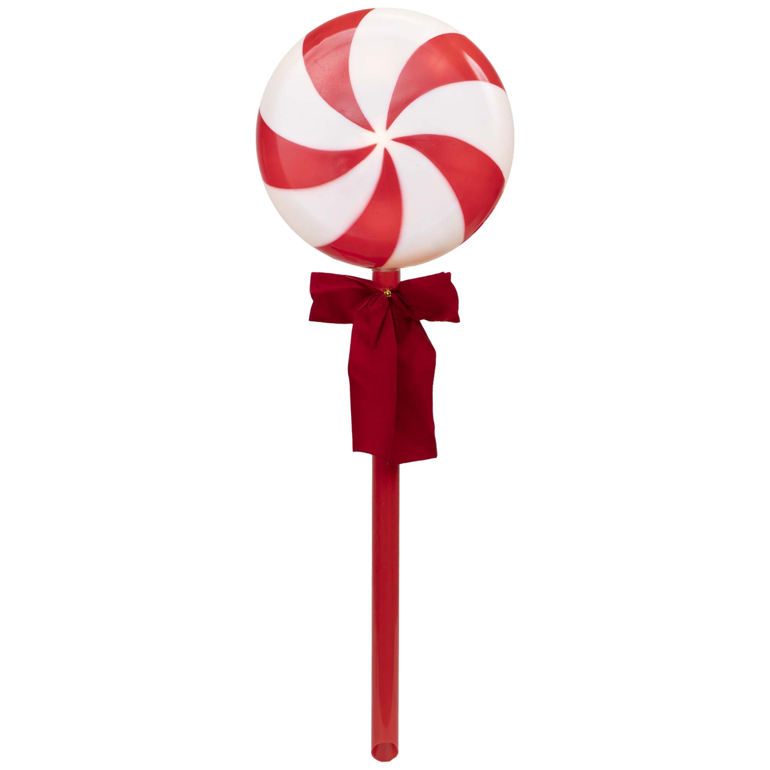 Lighted Peppermint Candy Christmas Outdoor Pathway Markers -16" - Set of 3