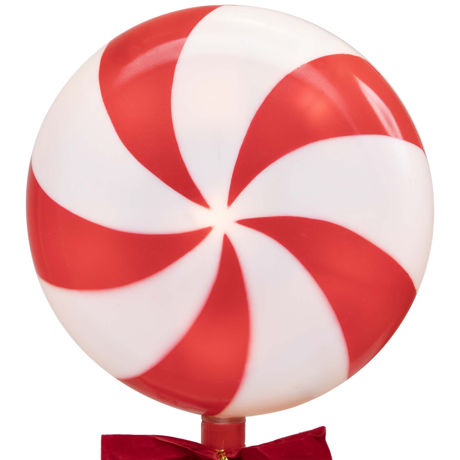 Lighted Peppermint Candy Christmas Outdoor Pathway Markers -16" - Set of 3