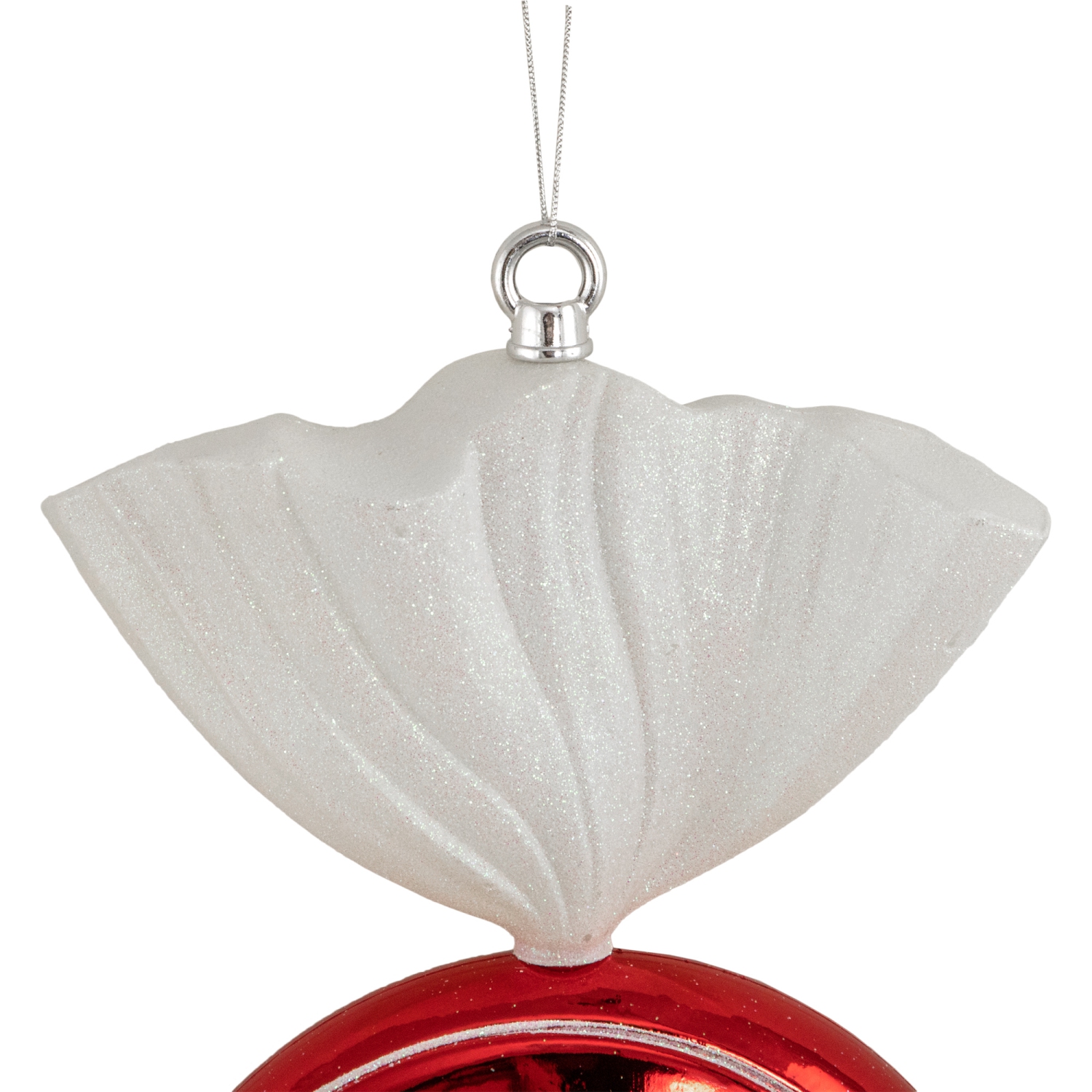 Swirl Peppermint Candy Shatterproof Commercial Christmas Ornament - 18" - Red