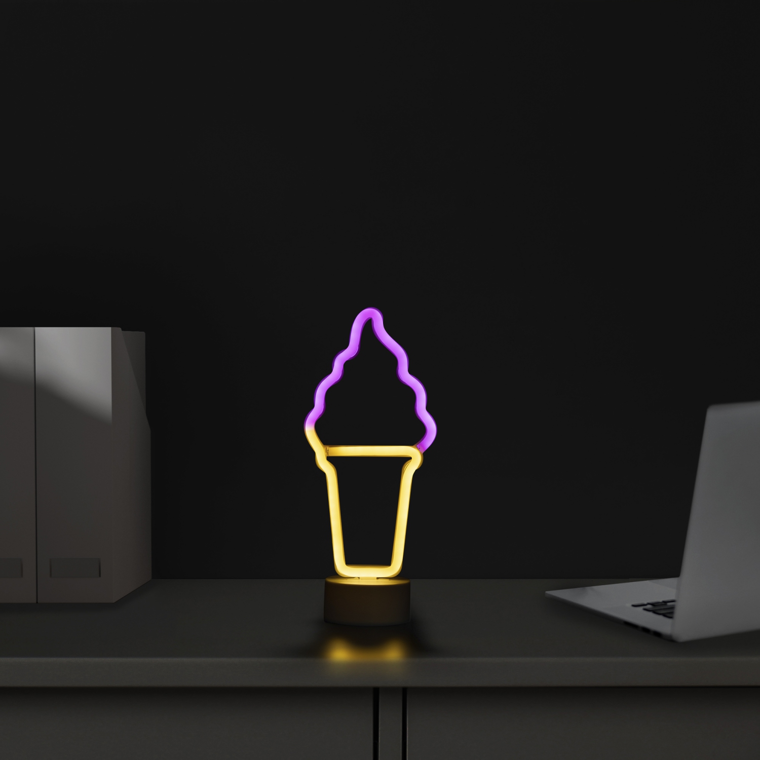LED Ice Cream Cone NEON Table Light - 12"
