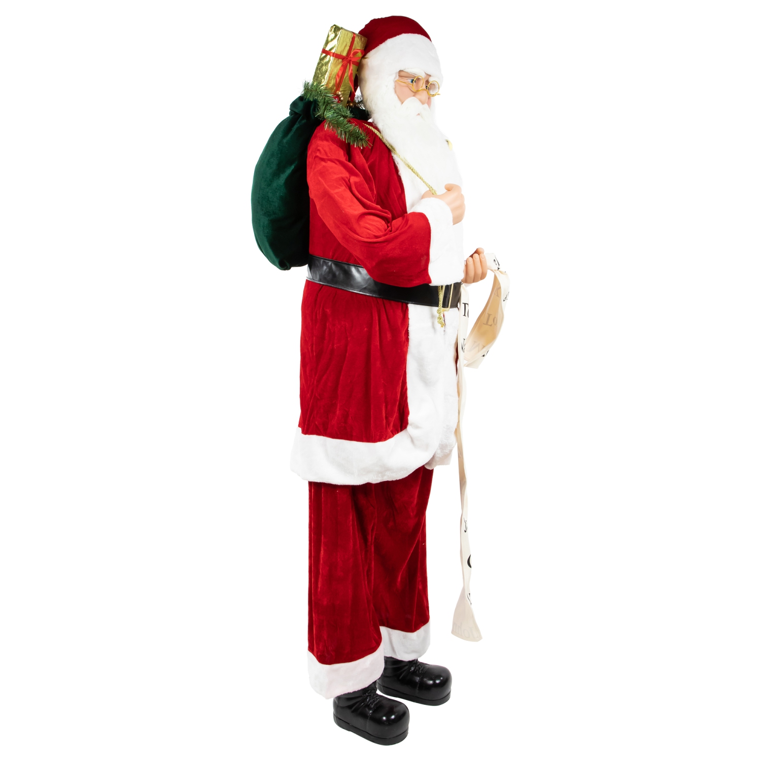 72" Red and White Santa Claus with Naughty or Nice List Christmas Figure