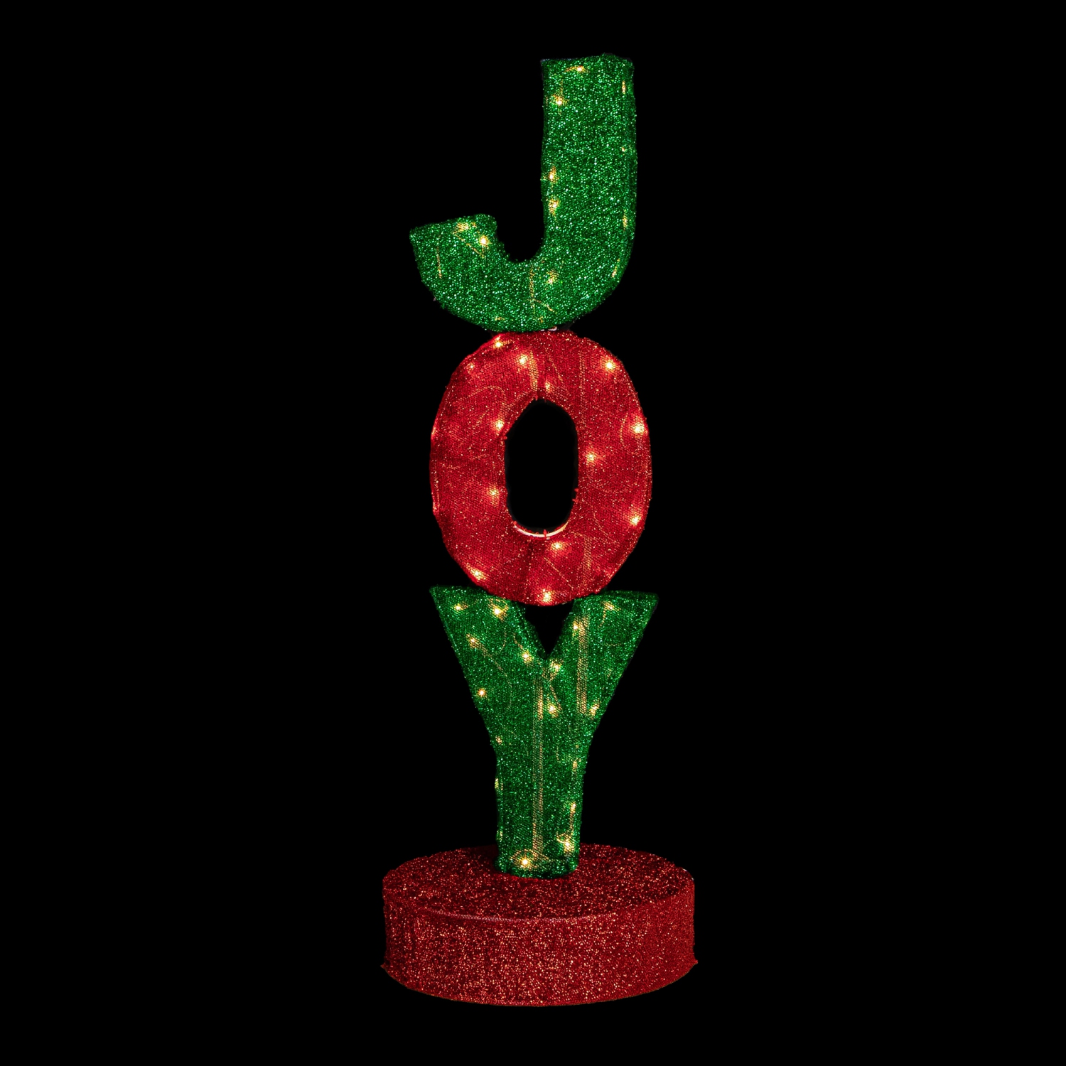 39" Lighted Red and Green 'Joy' Outdoor Christmas Sign