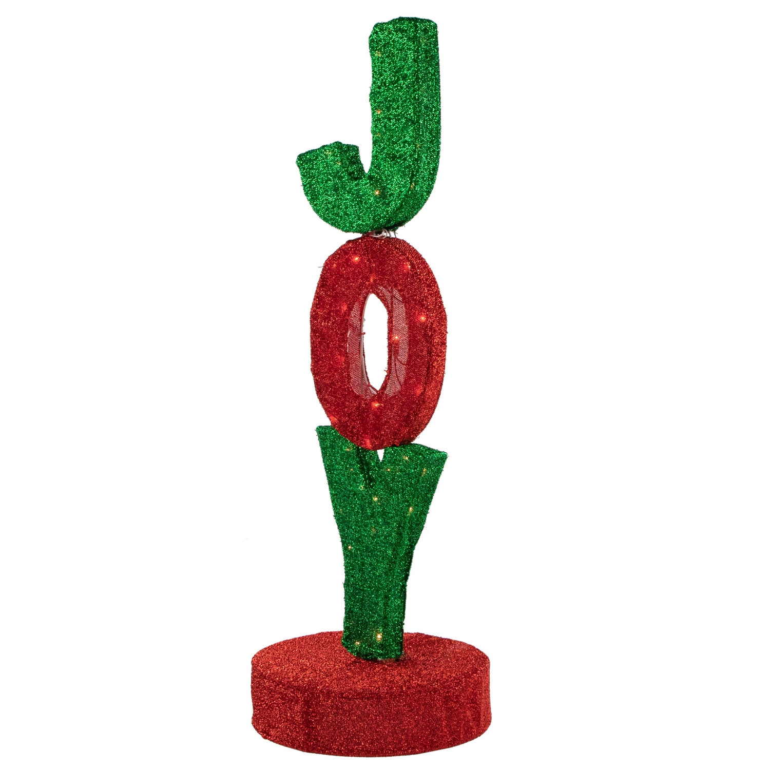 39" Lighted Red and Green 'Joy' Outdoor Christmas Sign