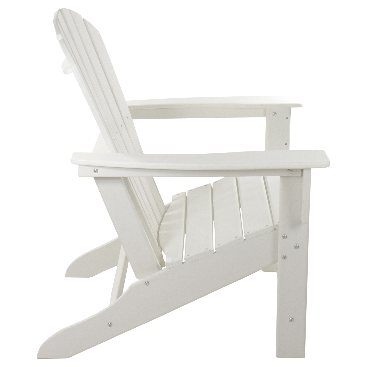 All Weather Recycled Plastic Outdoor Adirondack Chair, White