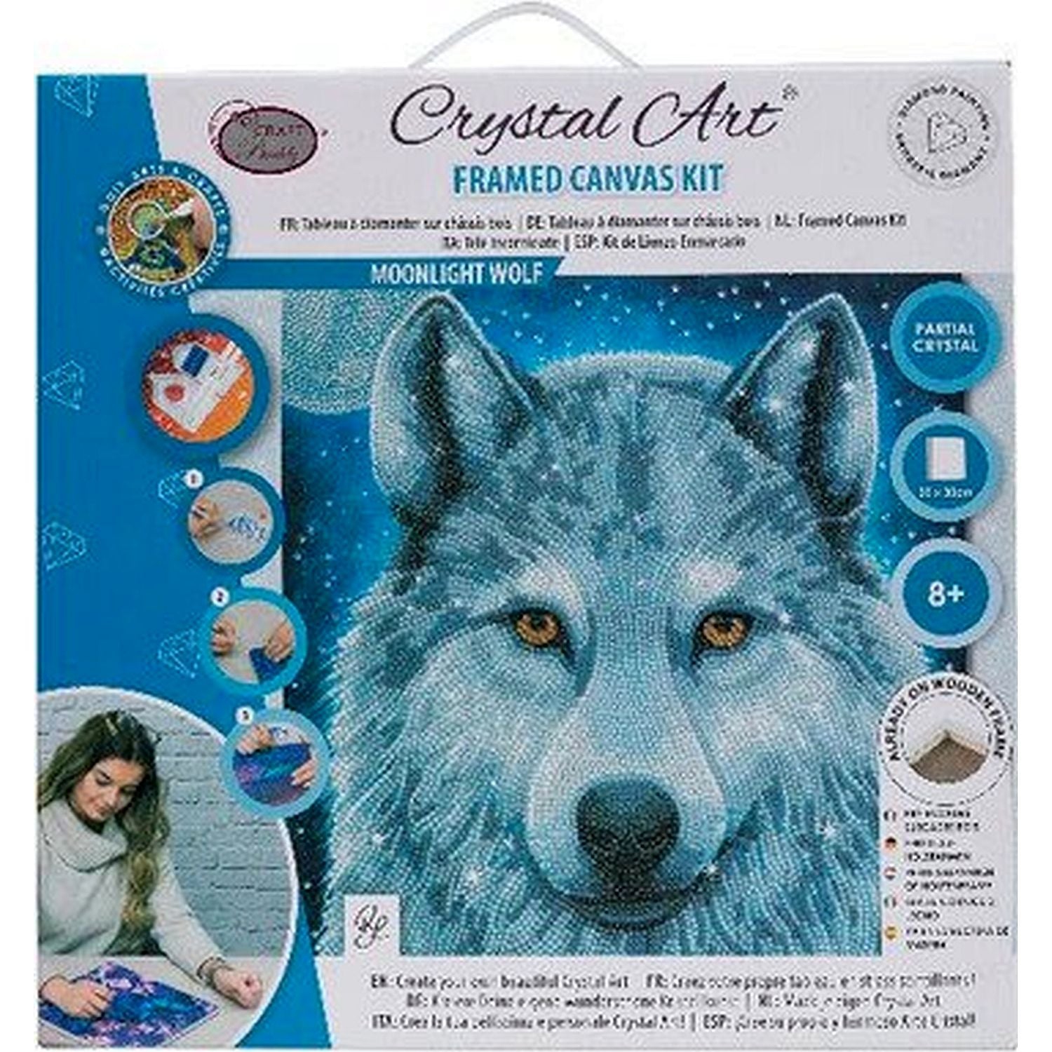 Crystal Art - CA Kit - Moonlight Wolf