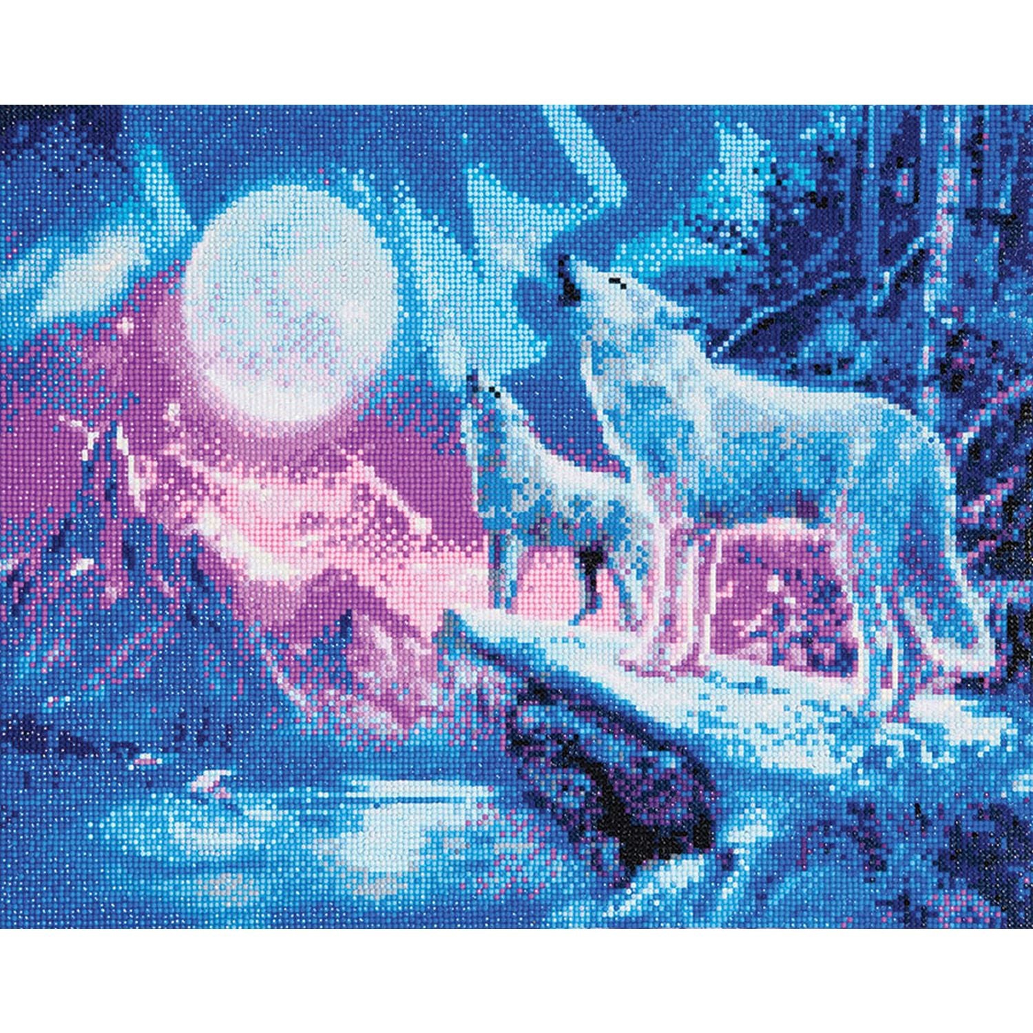 Crystal Art - CA Kit - Wolves and Northern Lights
