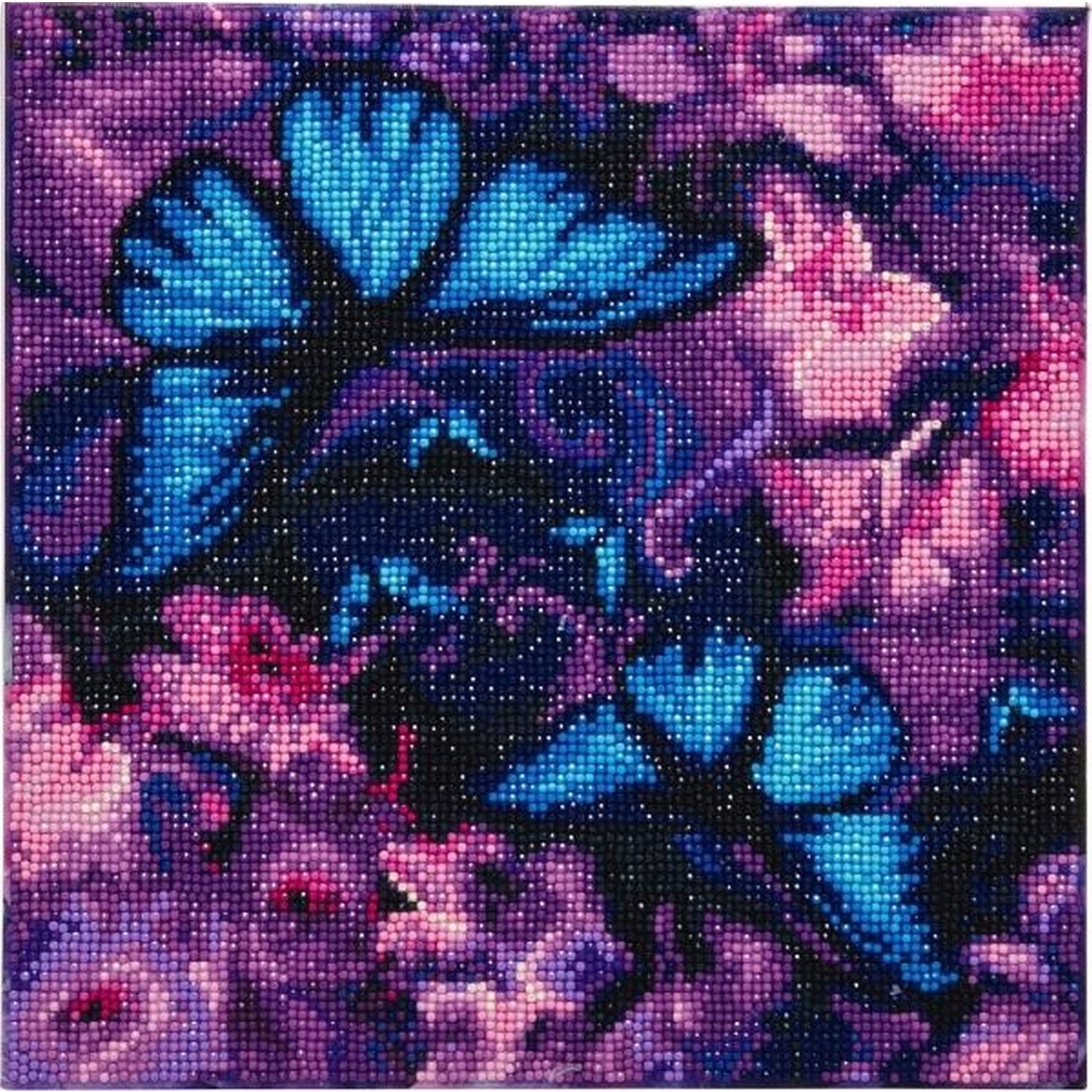 Crystal Art - CA Kit - Blue Violet Butterflies