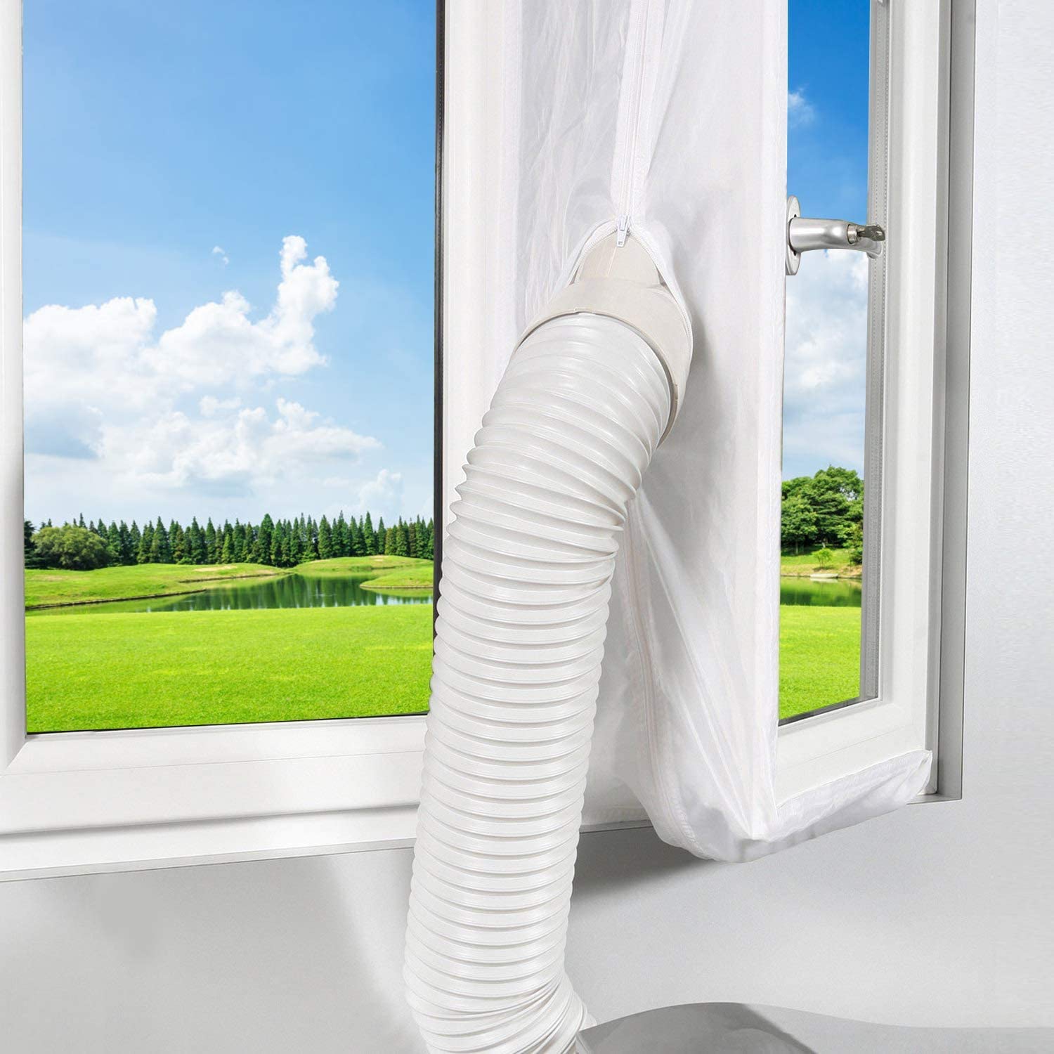 Gulrear Portable AC Window Seal, Window Seal For AC Unit, Air Conditioner Window Kit White 400CM/158Inch