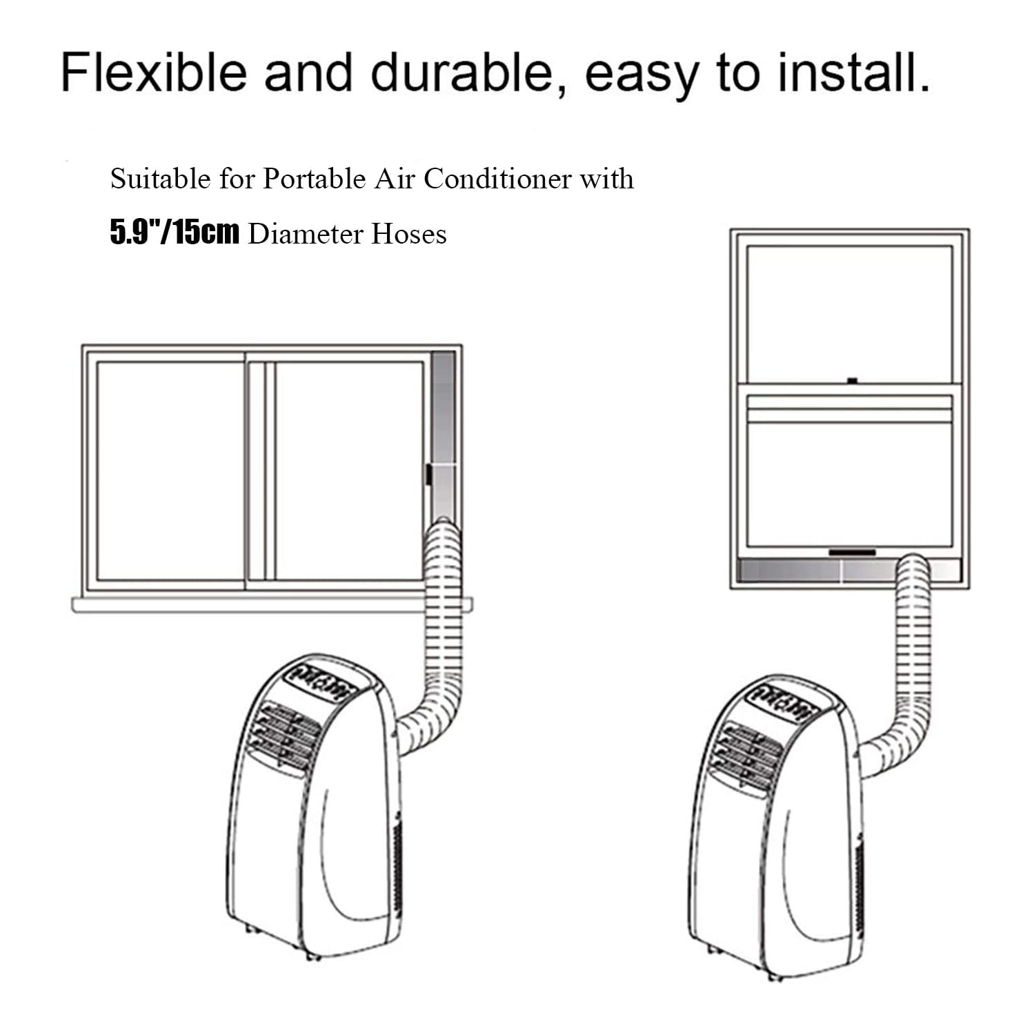 Kit de fenêtre de climatiseur portable tbesme