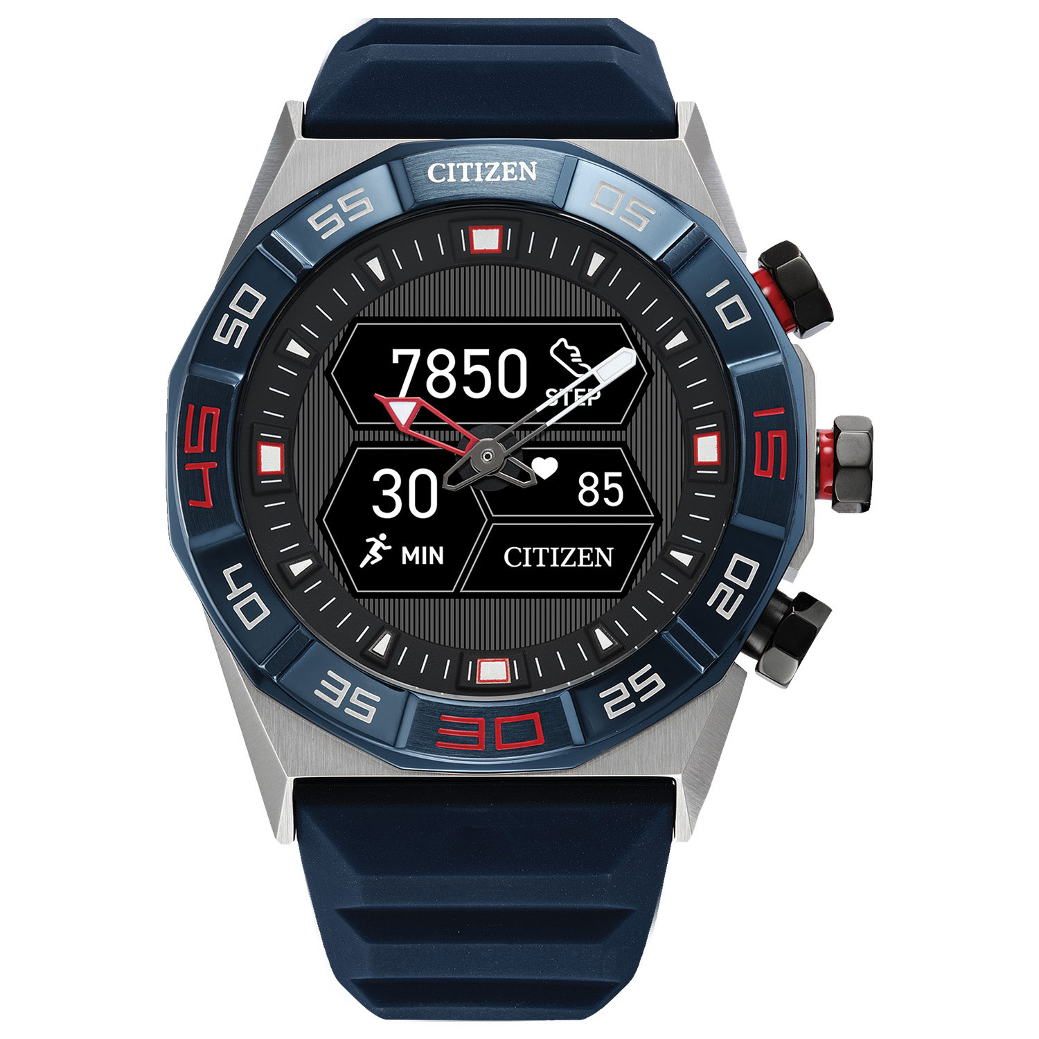 Citizen CZ Smart Hybrid Extreme 44mm GPS Smartwatch with Heart Rate Monitor - Medium / Large - Black