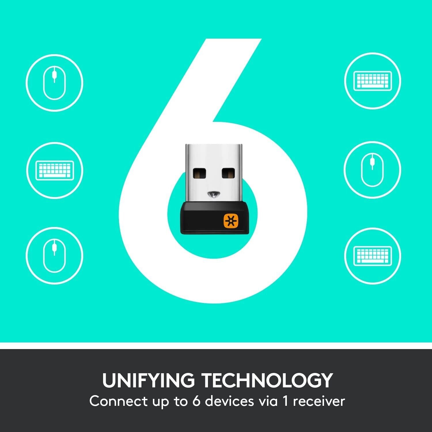 Refurbished Logitech M705 Marathon Wireless Laser Mouse 1000 DPI with USB Receiver- Black