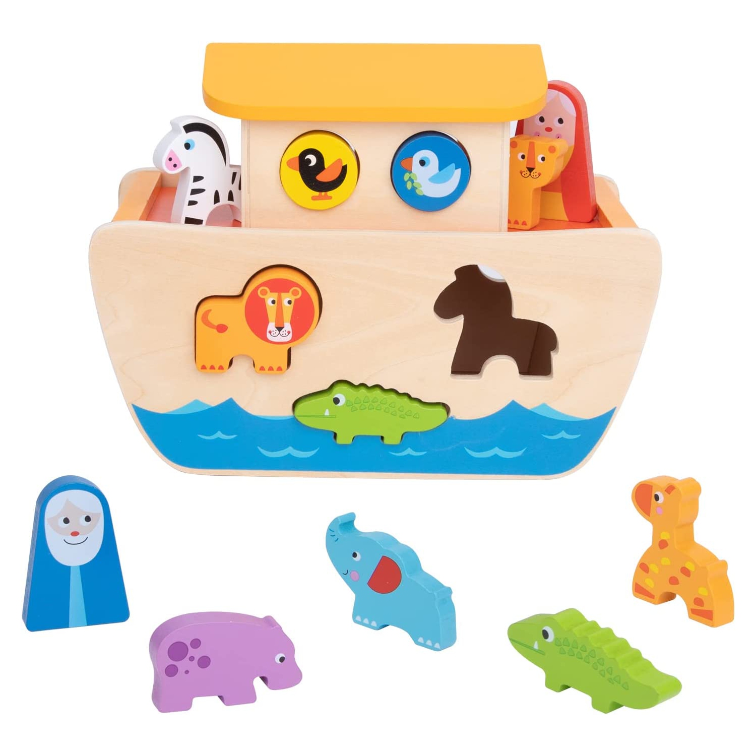 TOOKYLAND Ensemble de Jeu Arche de Noé - 18pcs - Jouet Trieur de Formes, pour Enfant 2 Ans et +