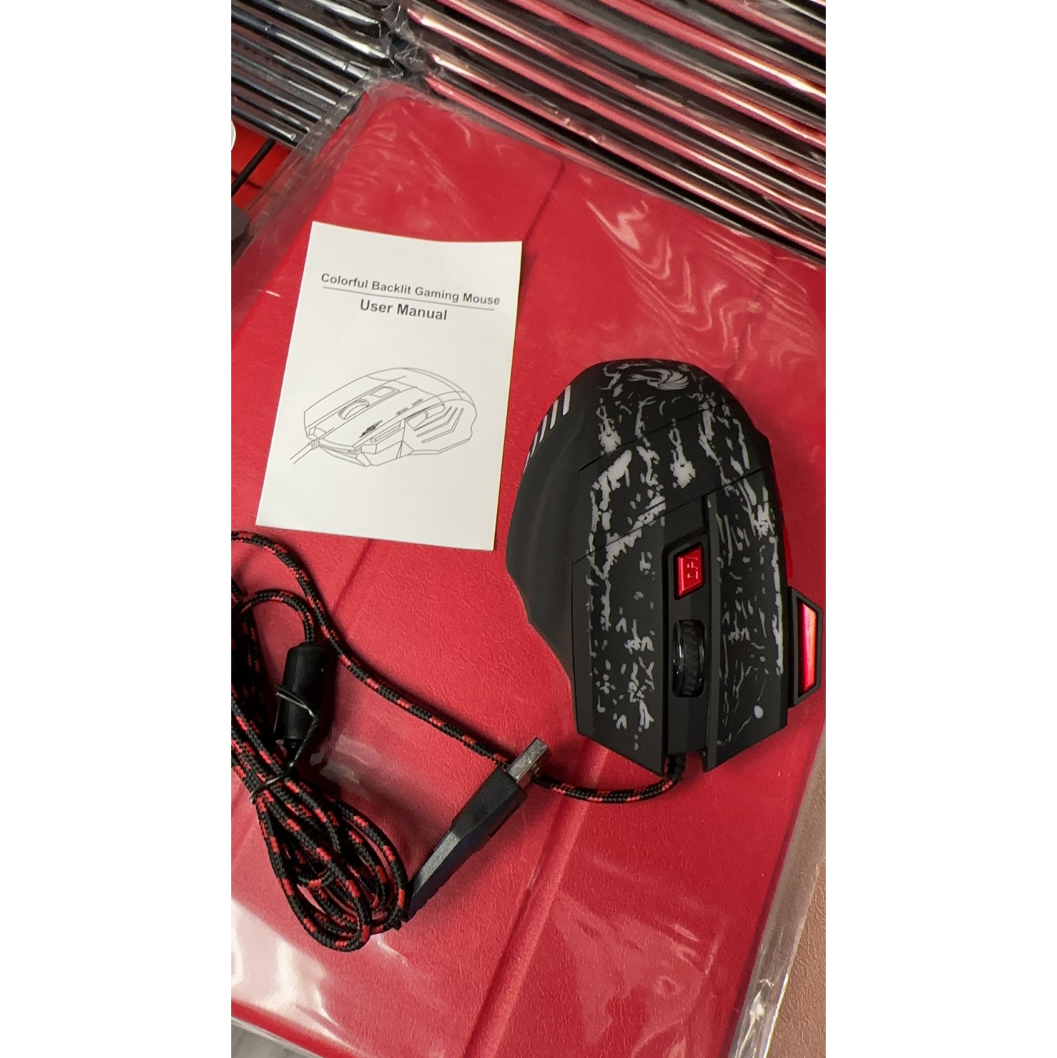 SuperShield 7 Buttons LED Backlight Optical USB Wired Mouse Gaming Mice Windows 7/8/10/XP Mac Gamer Laptop PC Computer