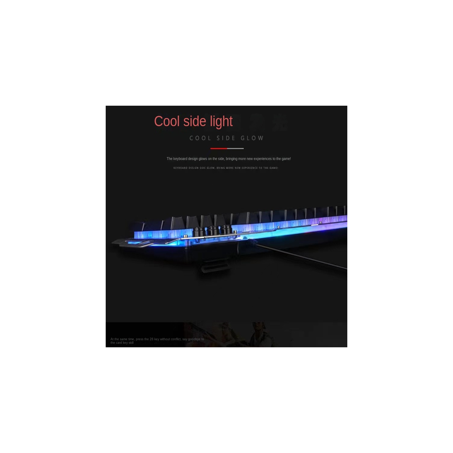 SuperShield PK900 Gaming Keyboard - Multiple Color Rainbow LED Backlit - Mechanical Feeling - USB Wired Multimedia Gaming Keyboard for PC Windows