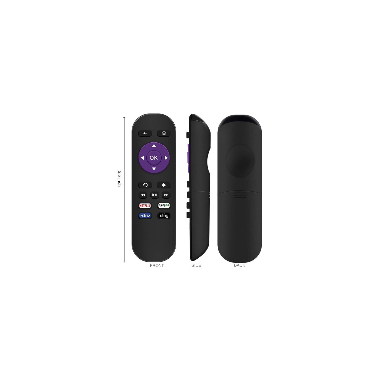 Universal Roku Remote Control Replacement for RCA Roku Smart TV Remote and Roku RCA Smart TV 32 40 43 49 50 55 60 65 70 inch, 4K LED LCD HDR UHD