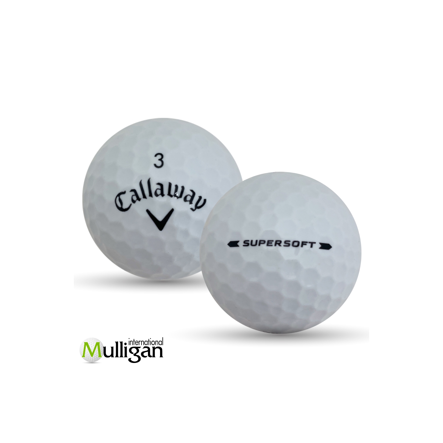 Balles de golf Mulligan 48 blanches Callaway Supersoft 5A recyclées balles de golf usagées