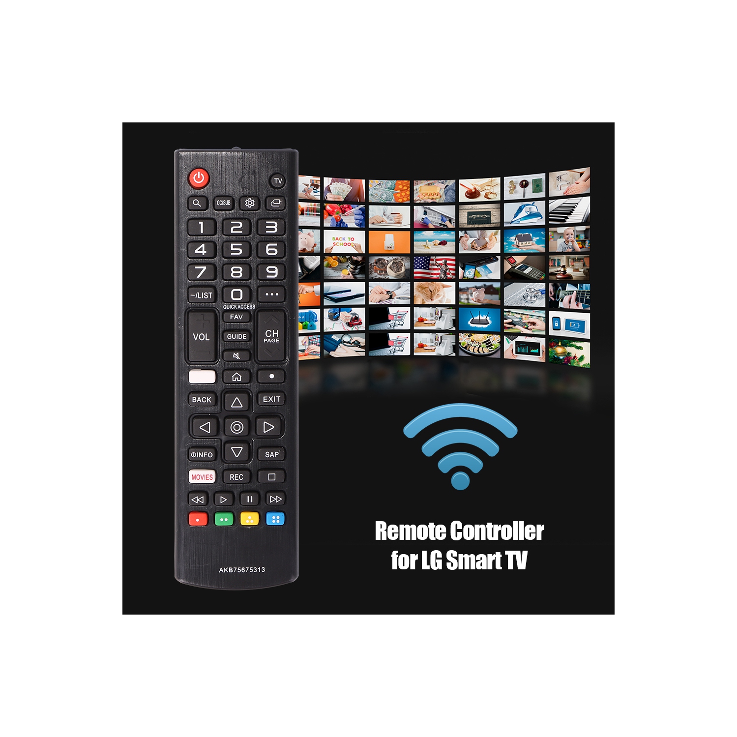 AKB75675313 Replacement Remote Fit for LG LED TV Remote 49UN7100PUA 49UN7000PUB 50UN8050PUD 50UN8000PUB 50UN7300PUF 50UN7300PUC