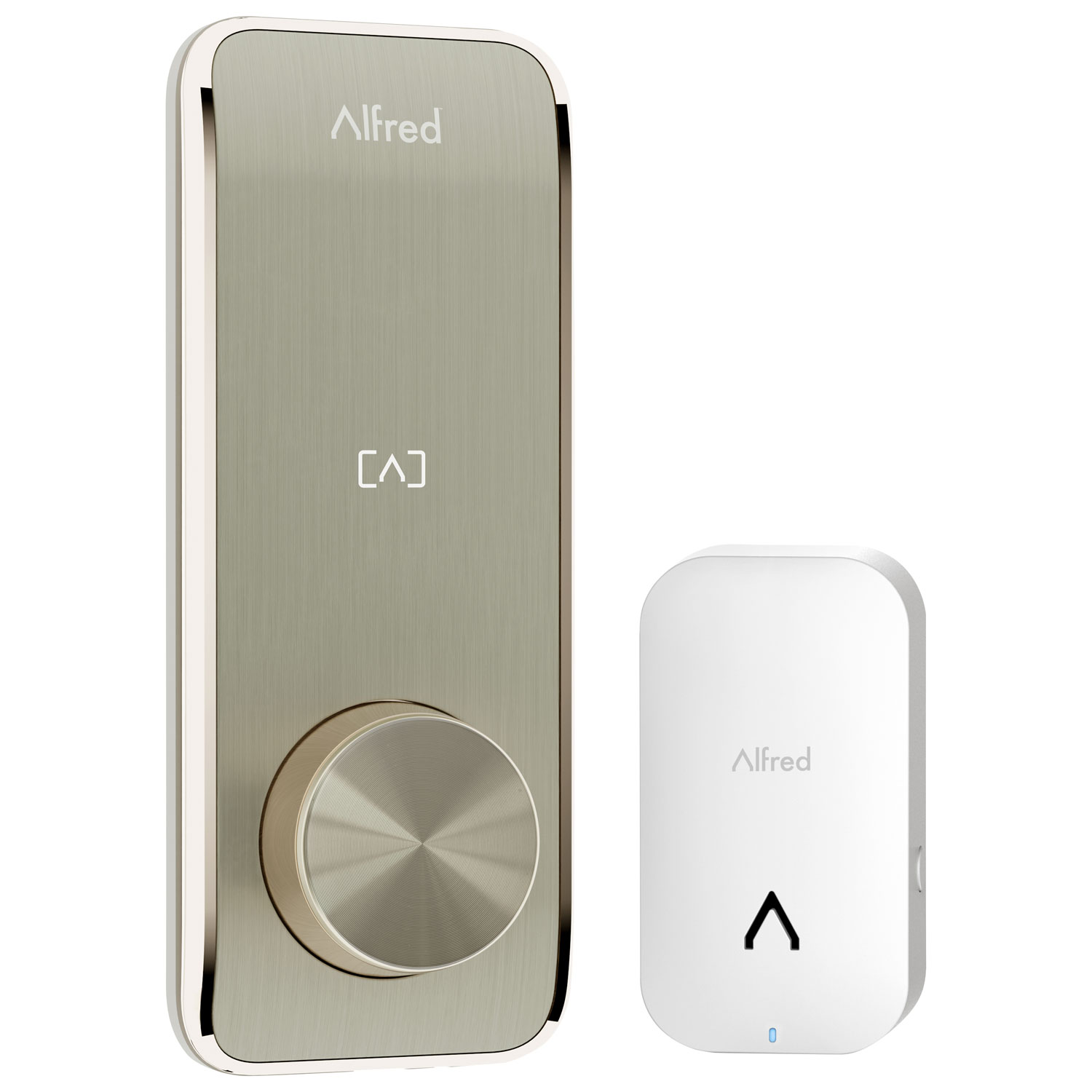Ensemble avec serrure intelligente Bluetooth DB2S d'Alfred avec pont Wi-Fi et clé - Nickel satiné - Exclusivité Best Buy