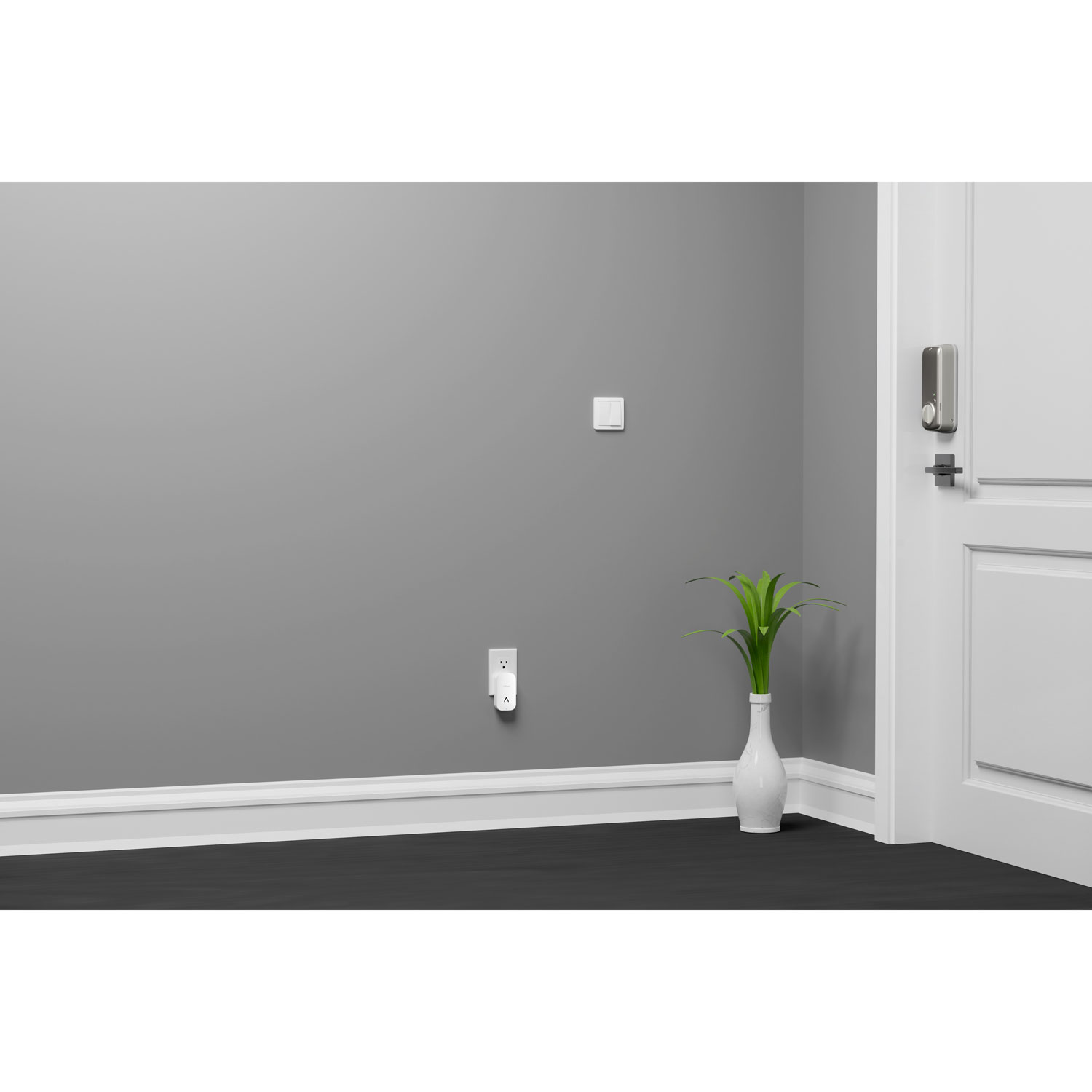 Ensemble avec serrure intelligente Bluetooth DB2S d'Alfred avec pont Wi-Fi et clé - Nickel satiné - Exclusivité Best Buy