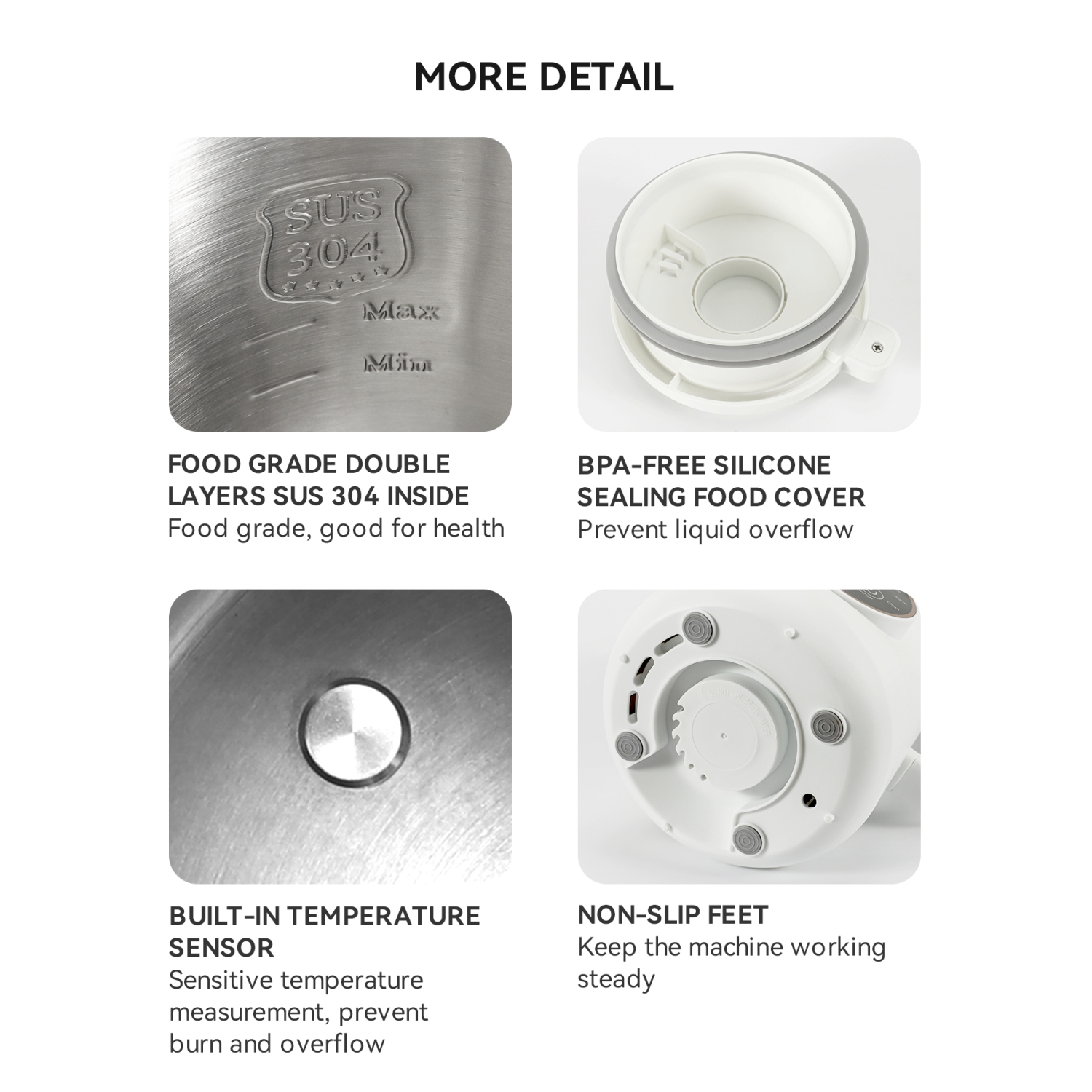 ByOrient – machine multifonctionnelle de NutMilk pour préparer du lait d’amande maison, du lait de soya, du lait d’avoine, du lait de noix de cajou,