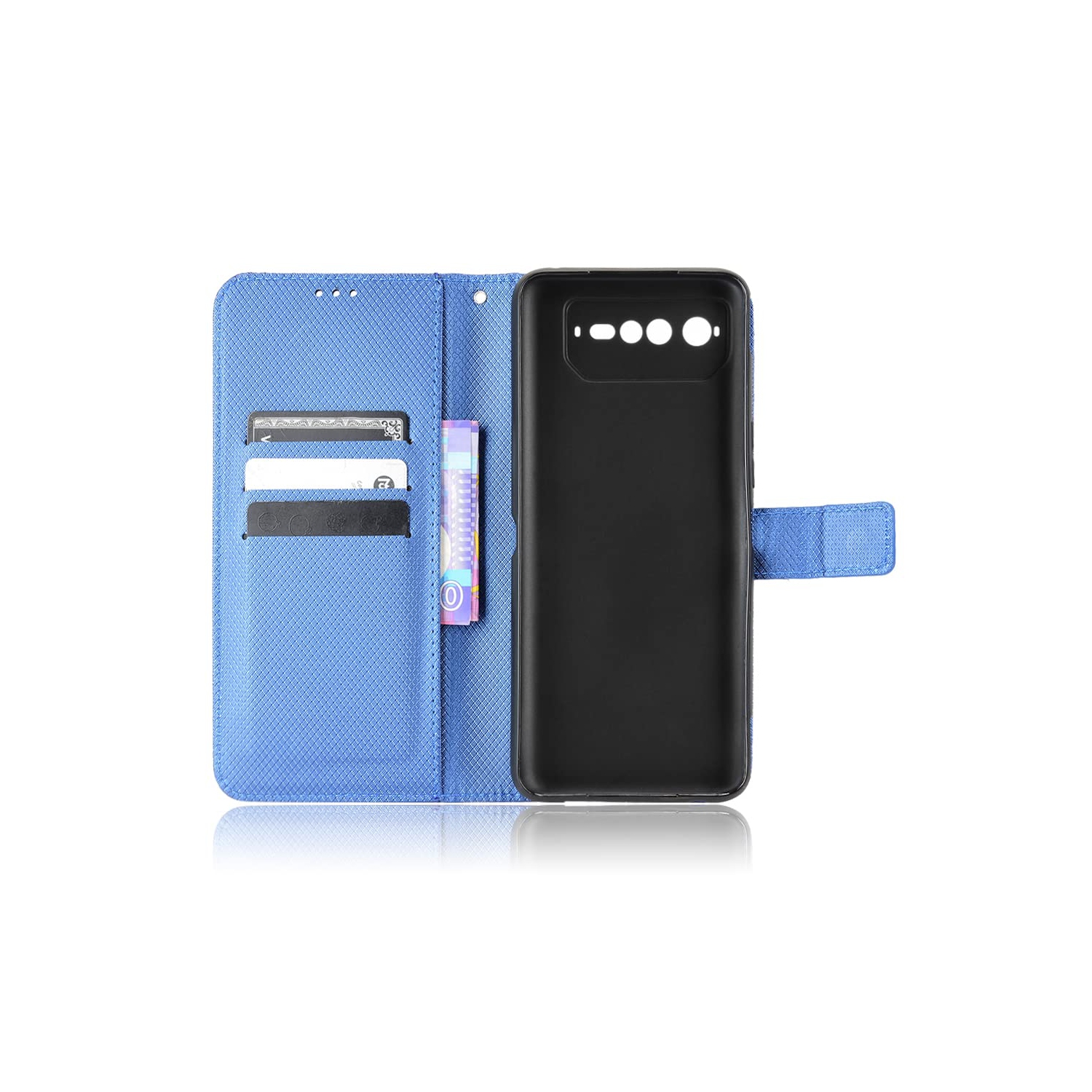 Case for Asus ROG Phone 6 Leather Case Cover,PU Leather flip Cover Case for Asus ROG Phone 6 Pro Case Cover Blue