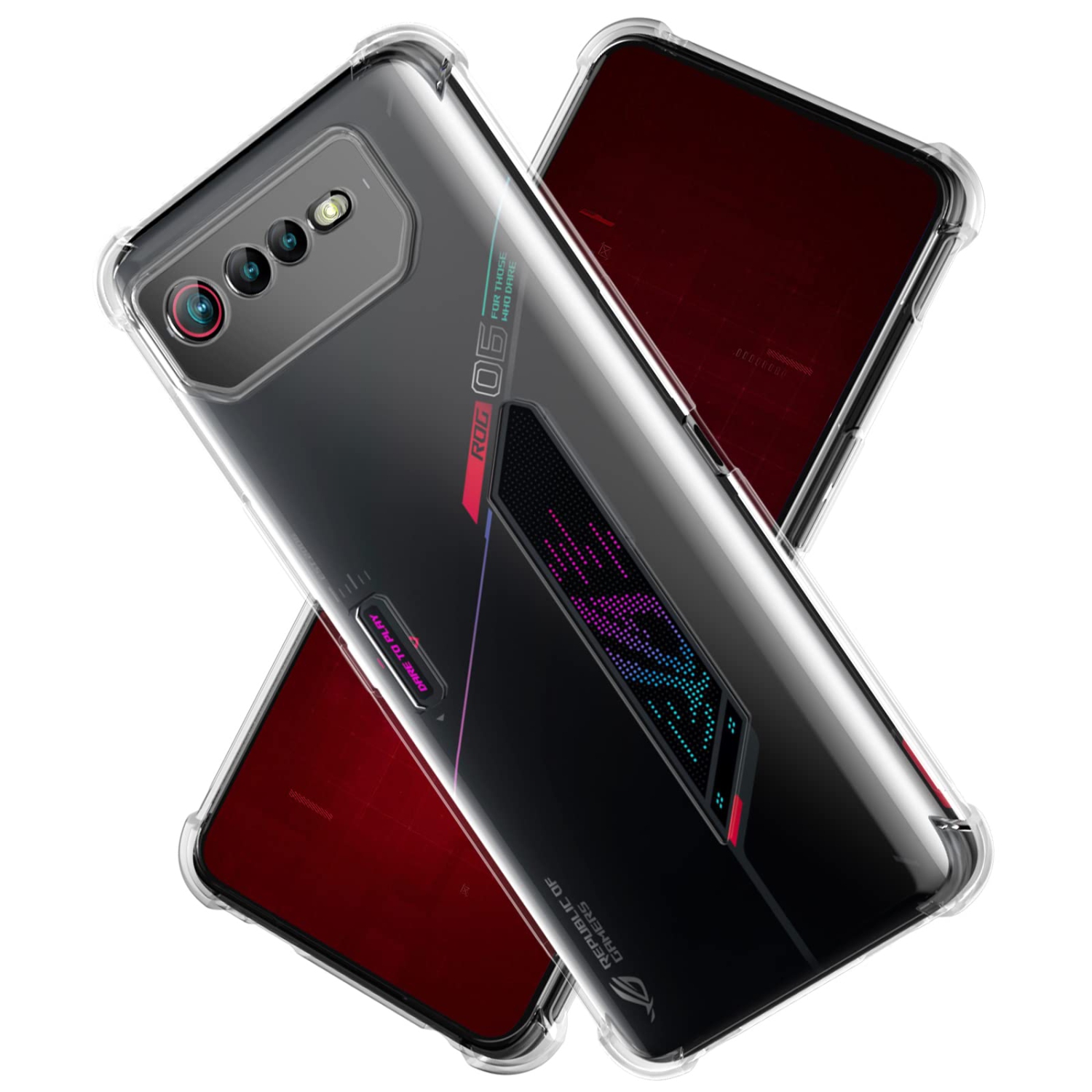 Pour l’étui pour ROG d’Asus 6, l’étui pour ROG 6 transparent, l’étui mince transparent en TPUR souple pour ROG Phone 6 5G 2022