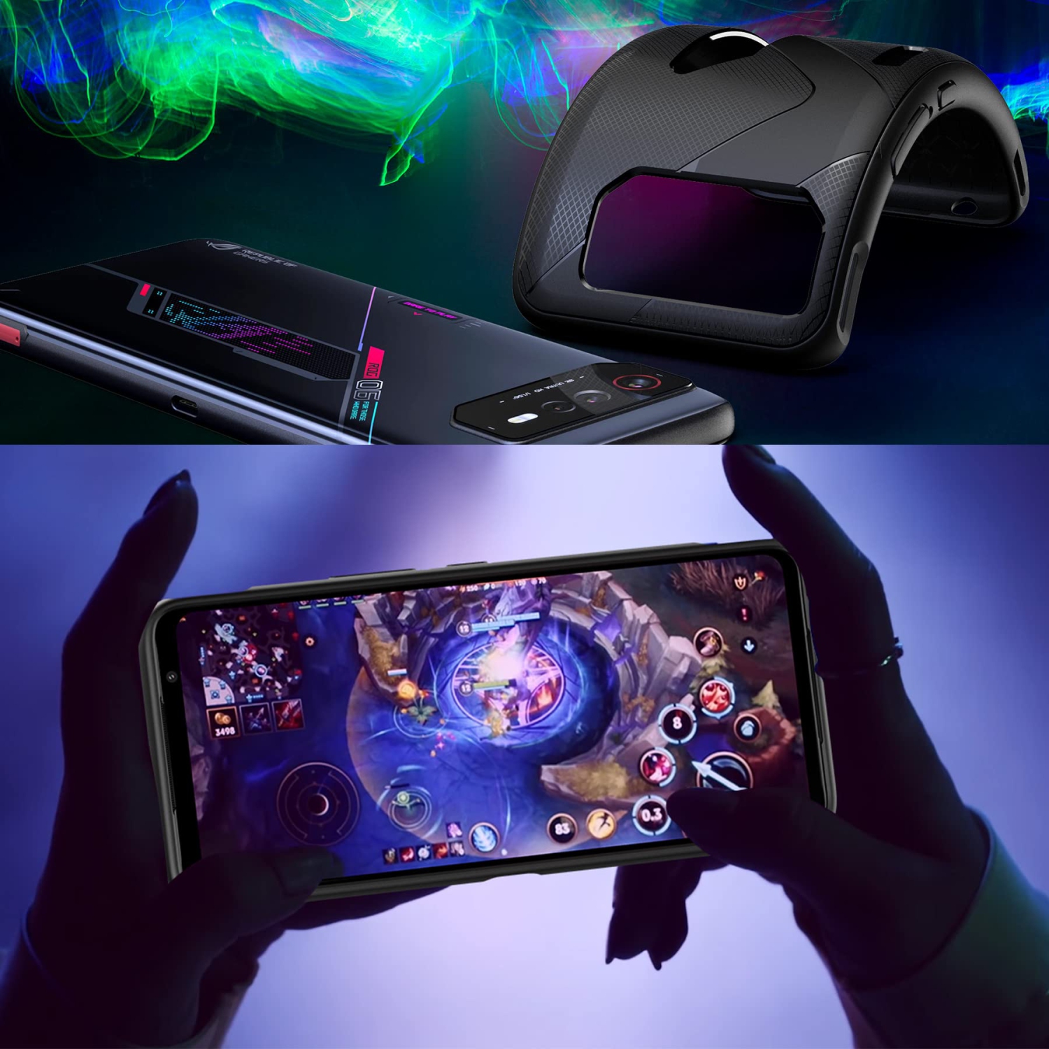 Gaming Phone Case for ASUS ROG Phone 6, Soft TPU Heat Dissipation Ultra Slim Thin Shockproof Cover, Anti-Fingerprint Comfortable Protective Case for