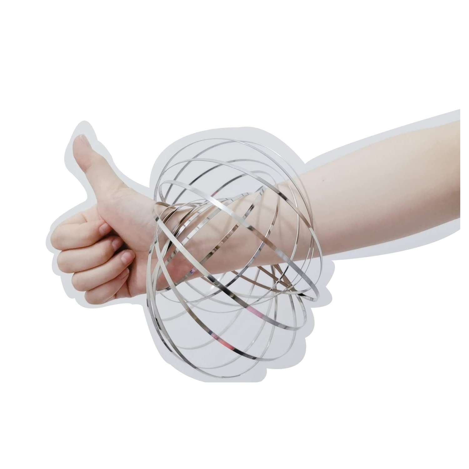 High quality thick Stainless Steel Firm Flow Ring Magic Bracelet Toy,Educational