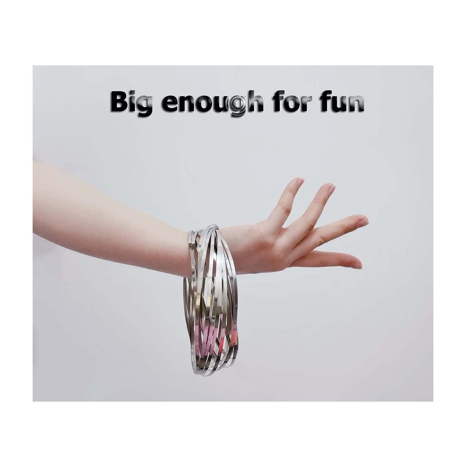 High quality thick Stainless Steel Firm Flow Ring Magic Bracelet Toy,Educational