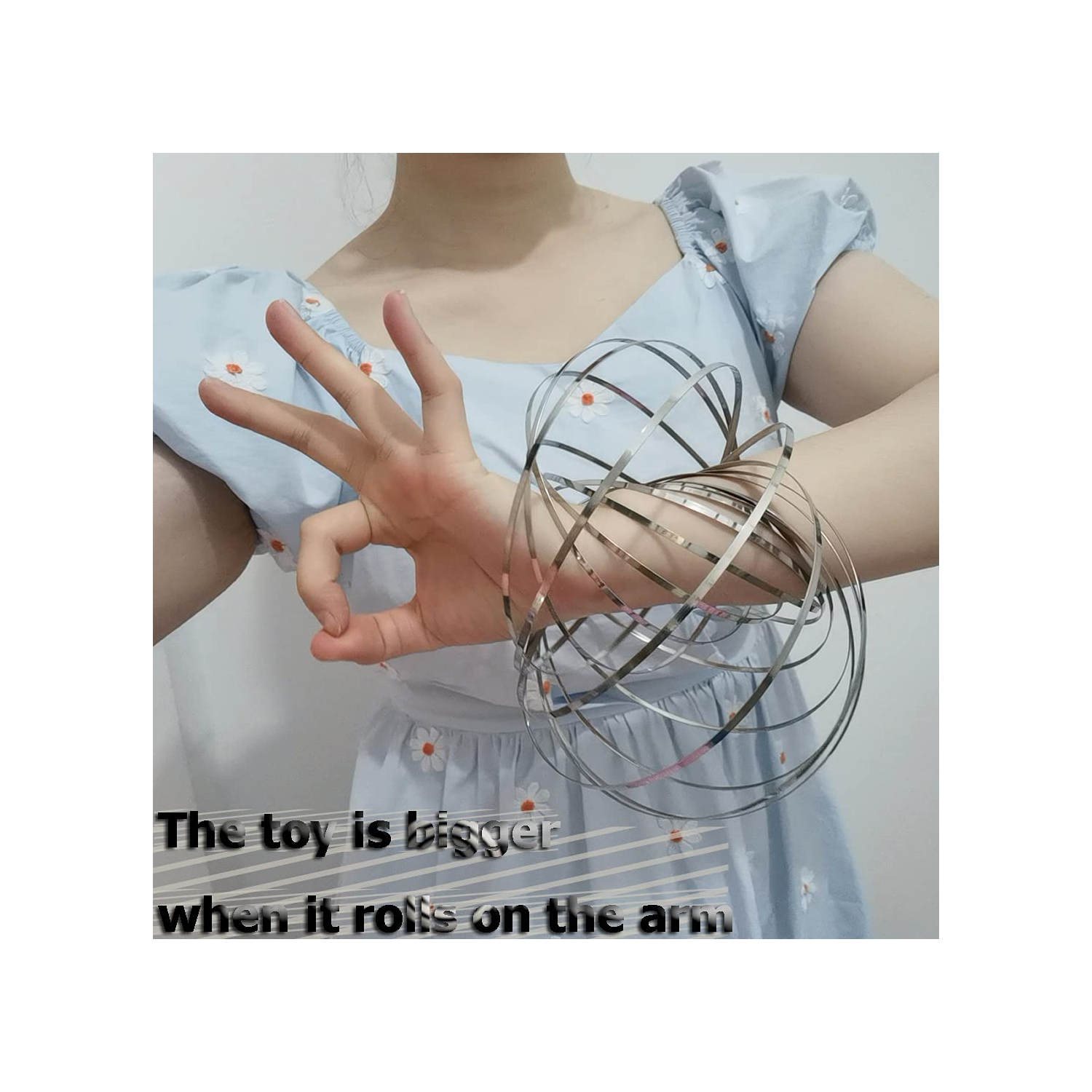 High quality thick Stainless Steel Firm Flow Ring Magic Bracelet Toy,Educational