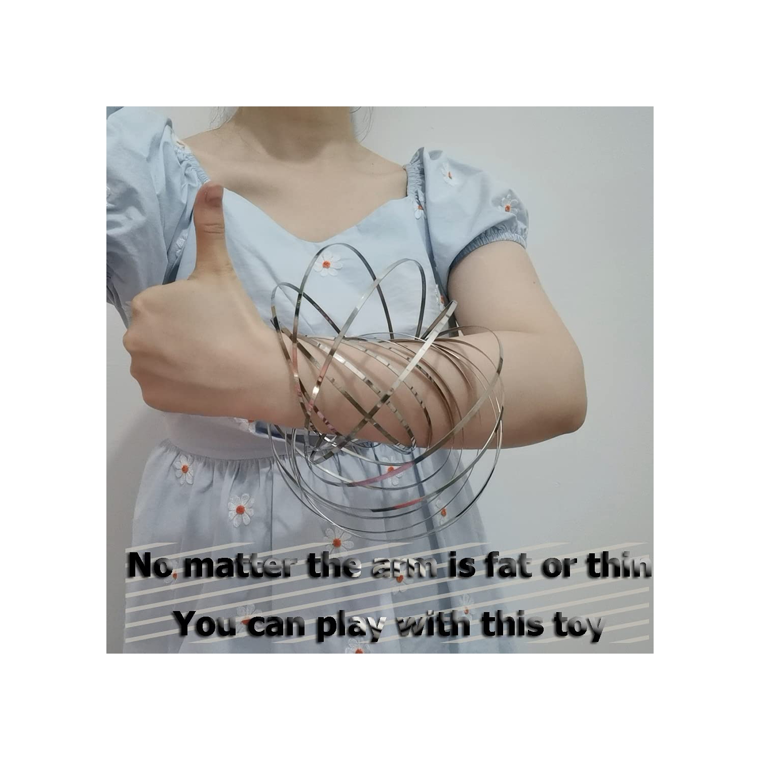 High quality thick Stainless Steel Firm Flow Ring Magic Bracelet Toy,Educational