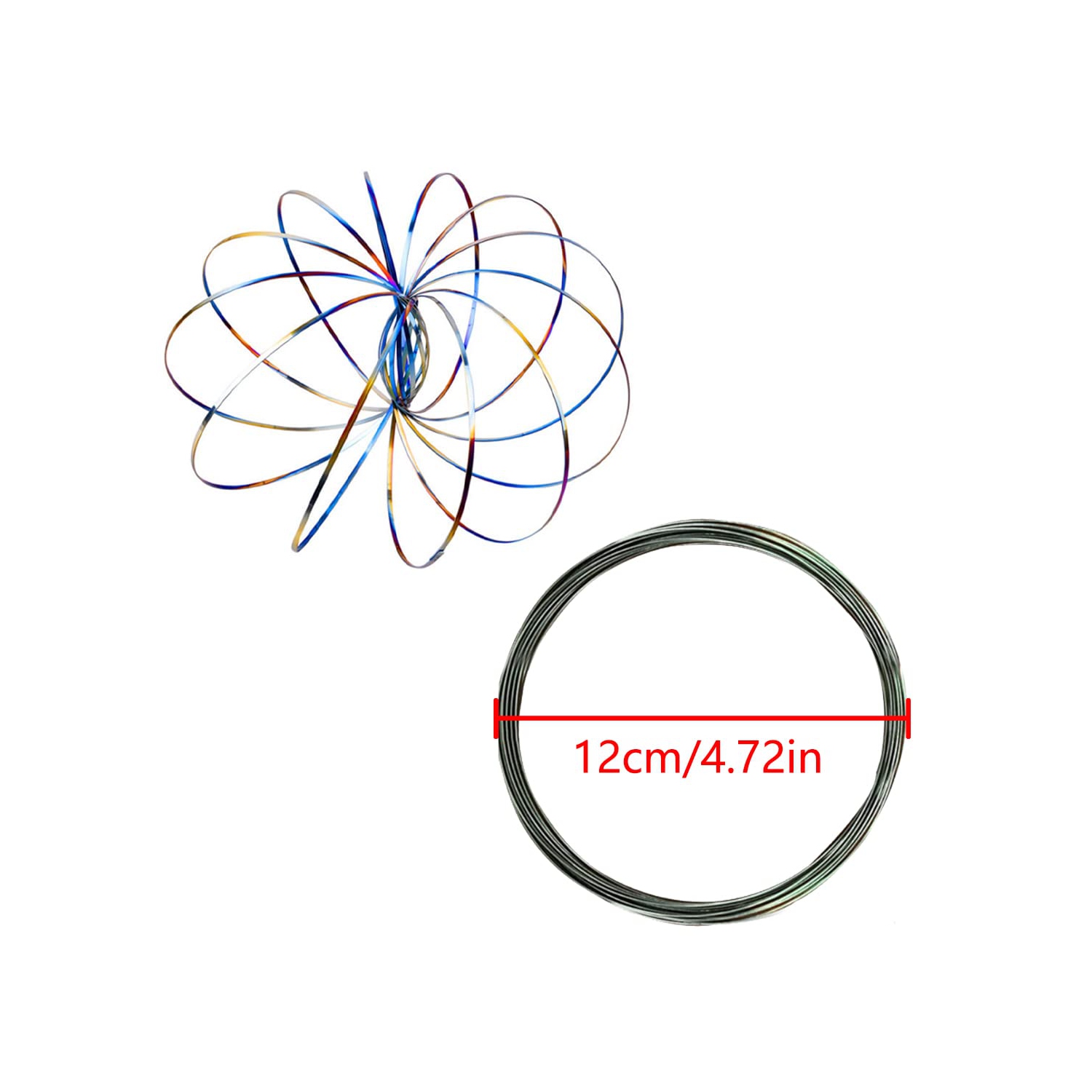Magic Flow Ring, Thick Stainless Steel Arm Flow Rings Spring Toy for Kids Gift, Party, Toy Party, Magic Show