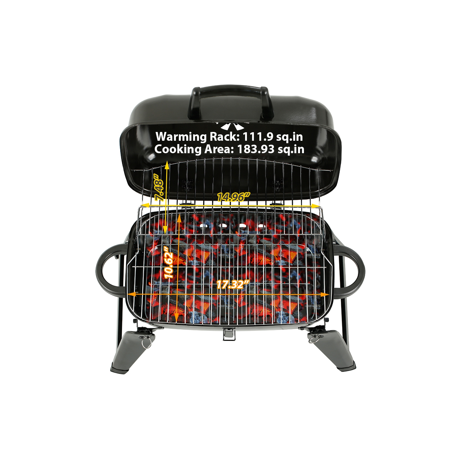 17 po Barbecue portatif au charbon de bois