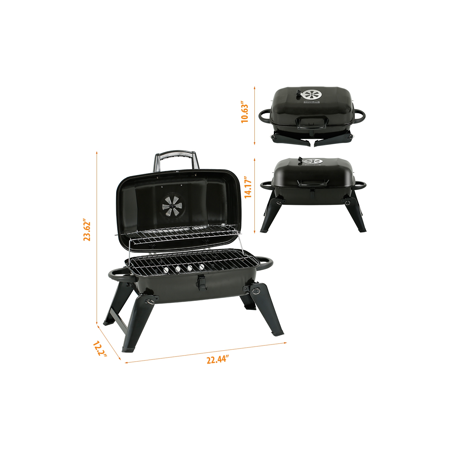 17 po Barbecue portatif au charbon de bois