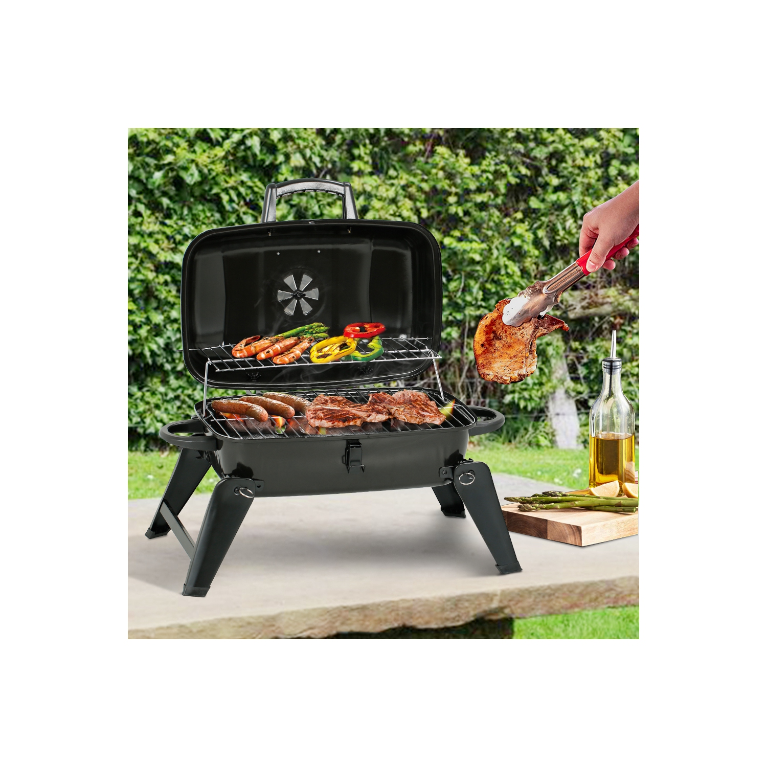 17 po Barbecue portatif au charbon de bois