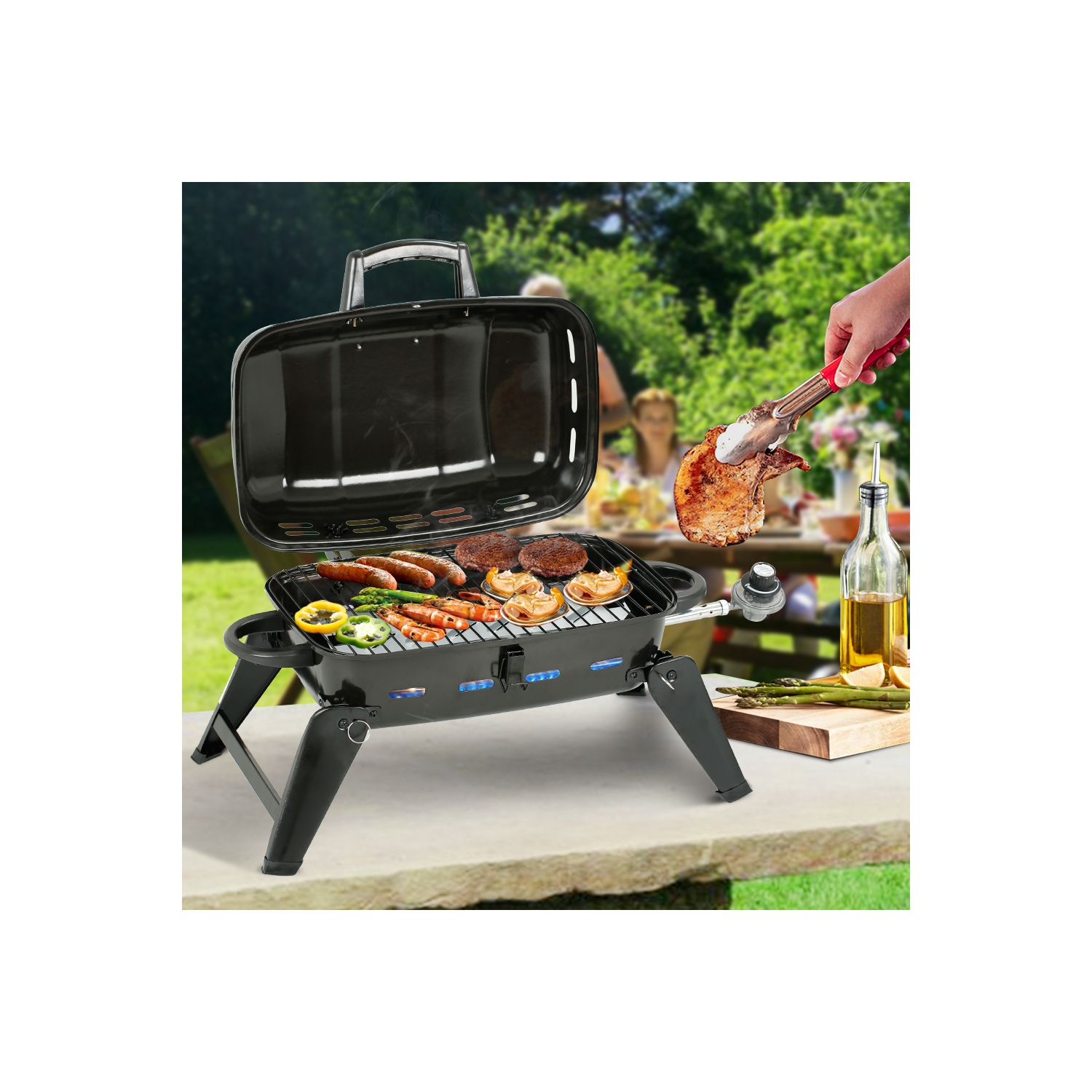 17 in. Portable Propane Grill