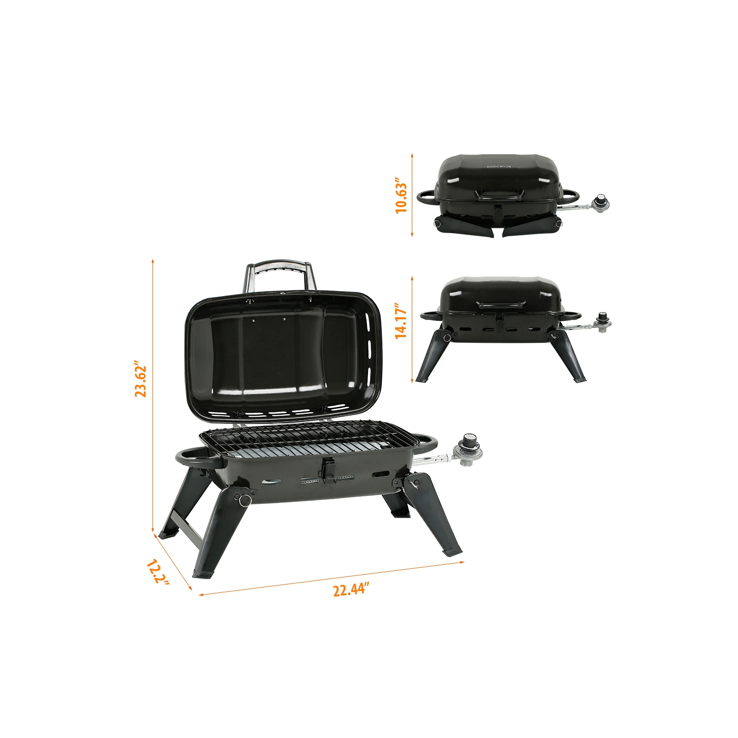 17 in. Portable Propane Grill