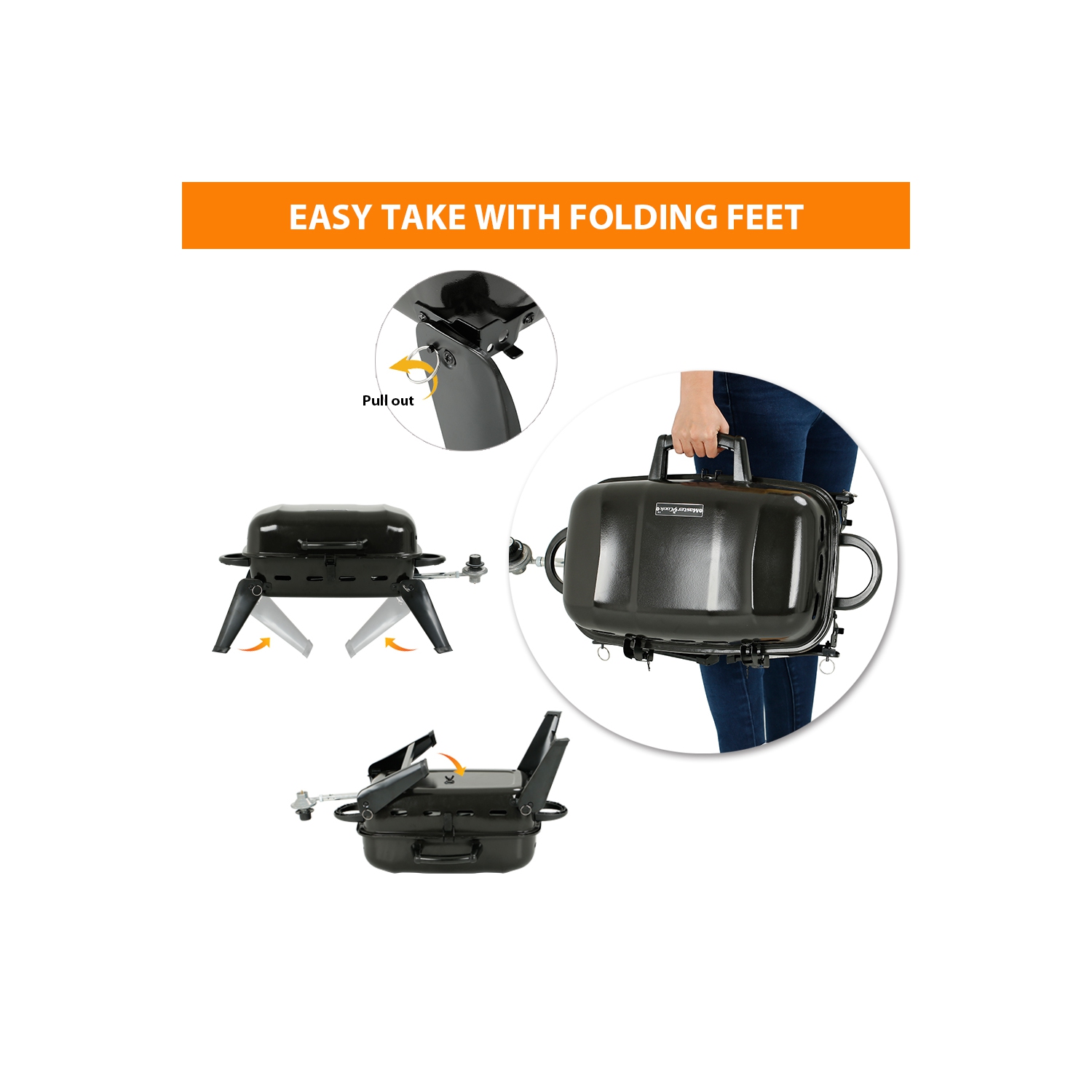 17 in. Portable Propane Grill