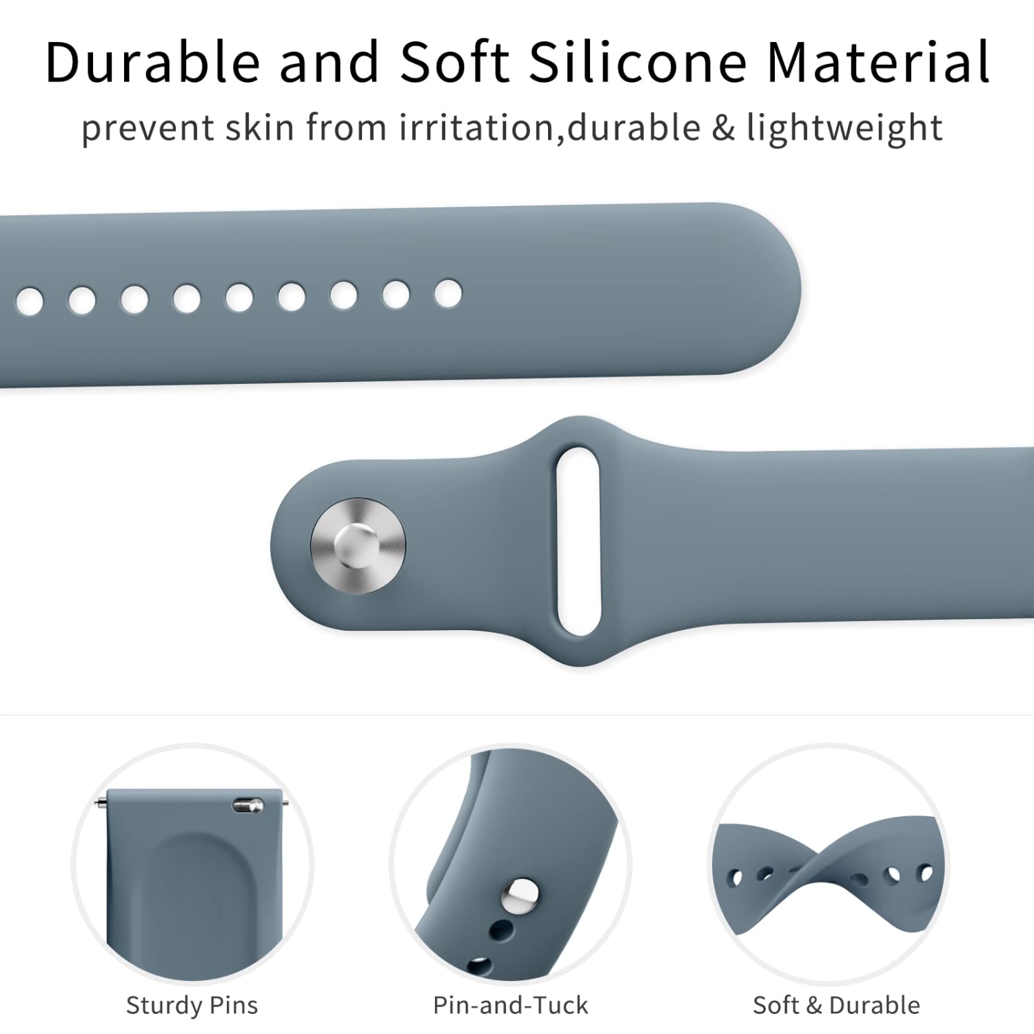 Paquet de 4 bracelets en silicone compatibles avec les Versa 2, Versa, Versa Lite, Versa se de Fitbit, bracelets sport souples de rechange classiques