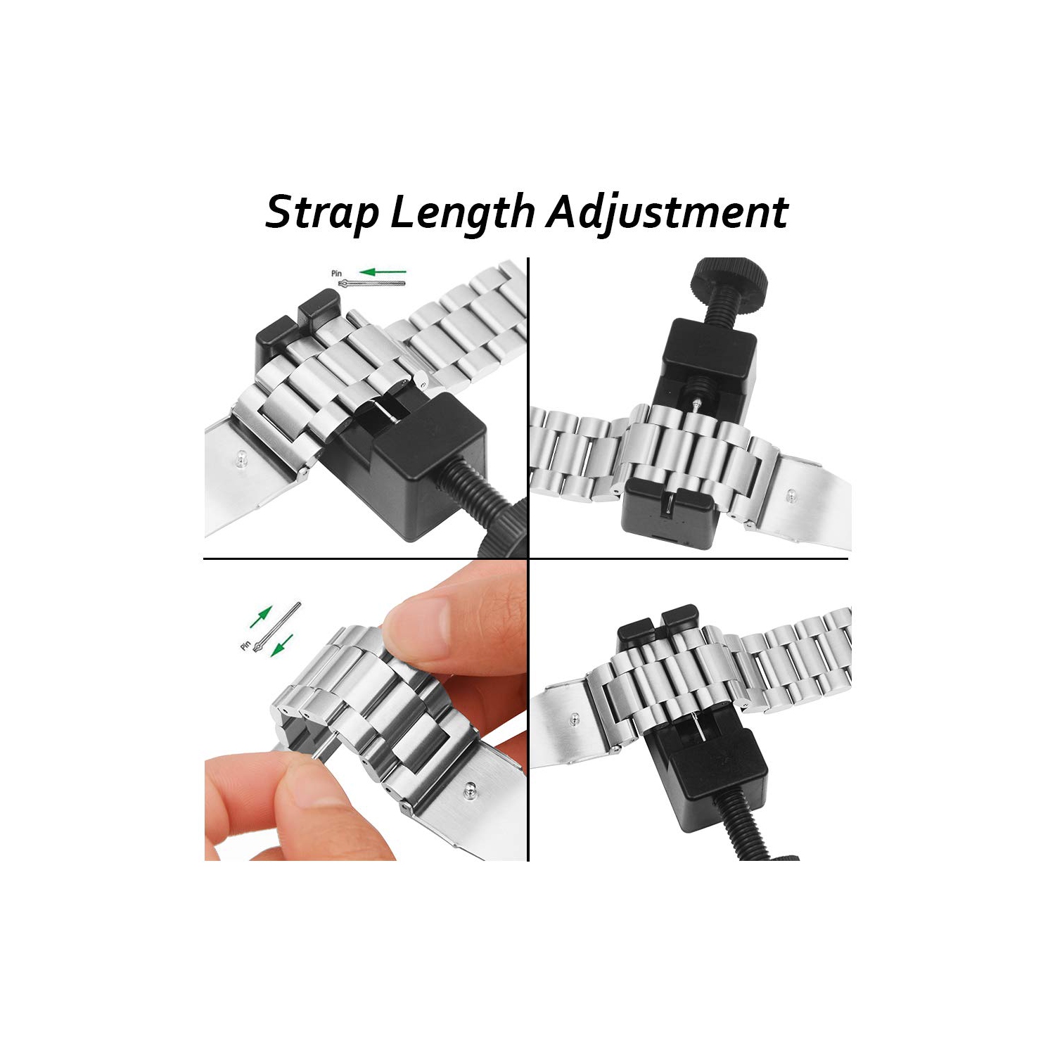 Suoman for Fitbit Versa 4 / Versa 3 / Sense 2 / Fitbit Sense Metal Bands Men Women,Ultra-Thin Lightweight Stainless Steel Wristbands with Tools Solid