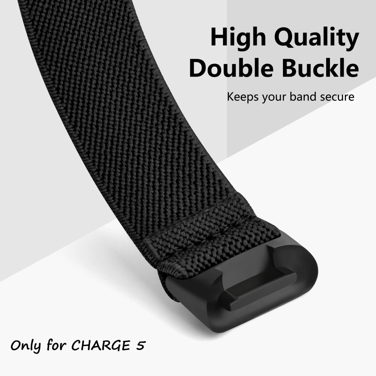 Adjustable Elastic Bands for Fitbit Charge 5 Bands Women Men, Soft Stretchy Nylon Wristband Strap Replacement for Fitbit Charge 5 Advanced Fitness
