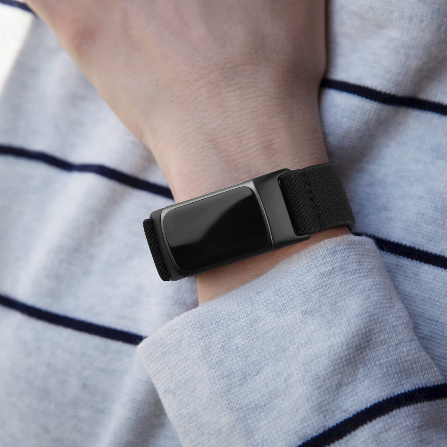 Adjustable Elastic Bands for Fitbit Charge 5 Bands Women Men, Soft Stretchy Nylon Wristband Strap Replacement for Fitbit Charge 5 Advanced Fitness